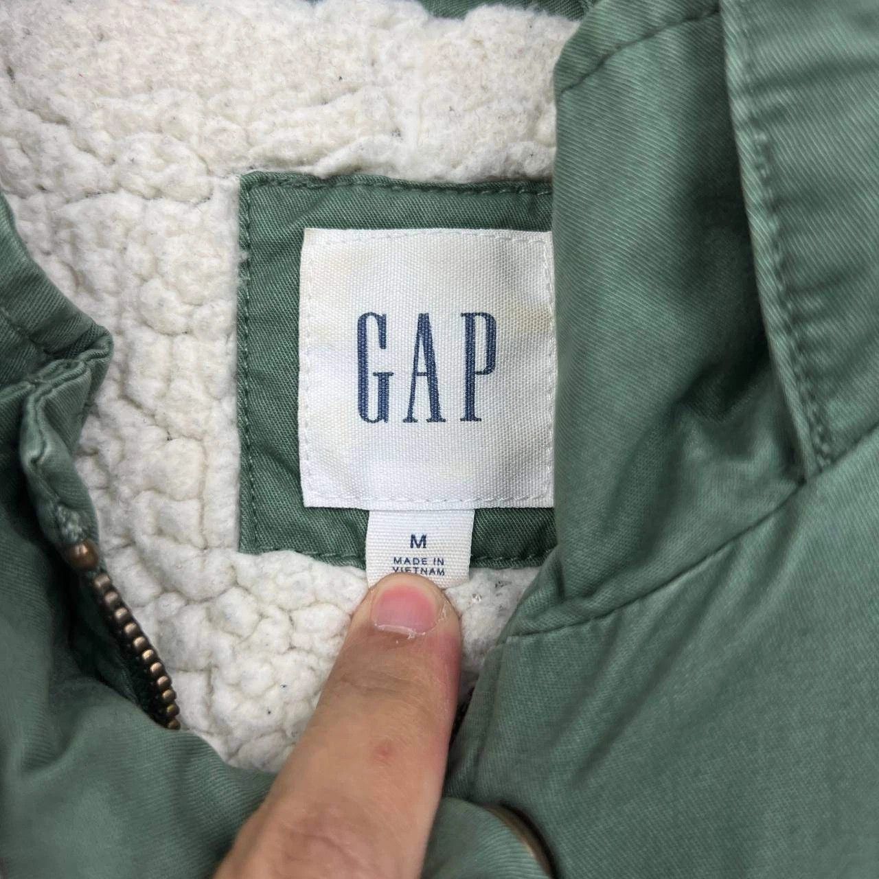 Gap Gap Military Jacket Women Green Sherpa Lining Full Zip M Size M / US 6-8 / IT 42-44 - 3 Thumbnail