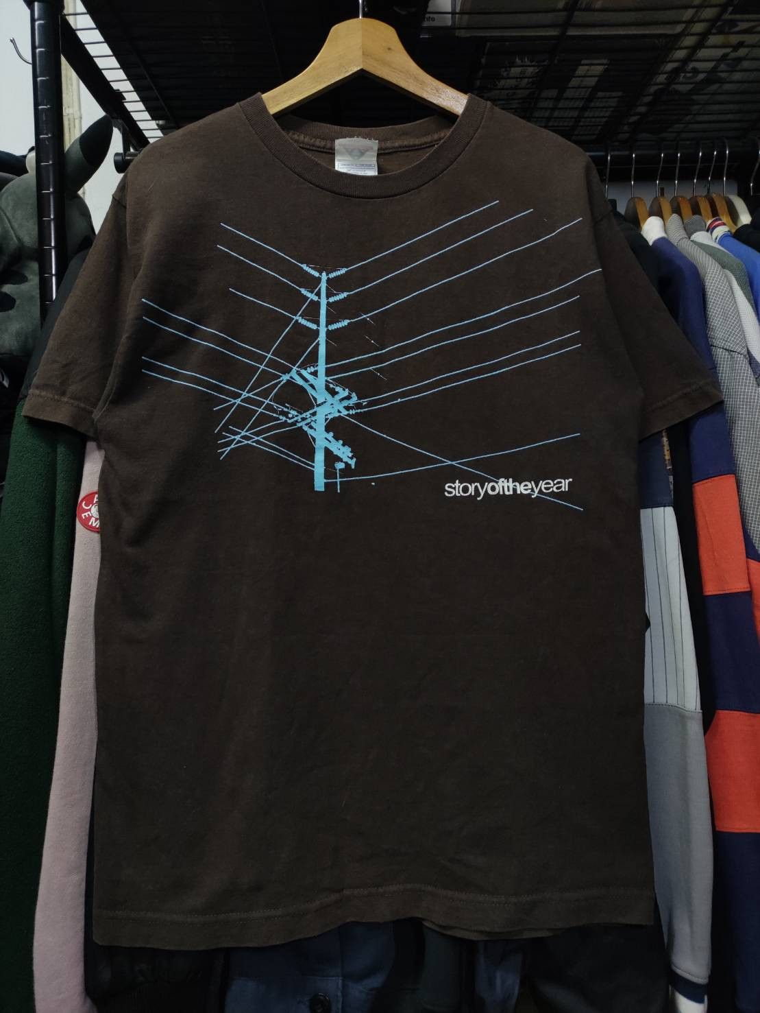 Band Tees Vtg 00's Story Of The Year Band " Electric Pole " T-Shirt Size US M / EU 48-50 / 2 - 2 Thumbnail