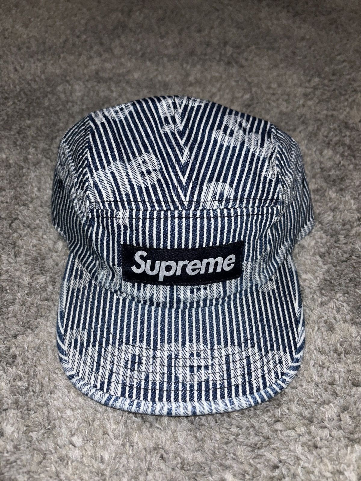 Supreme Denim Camp Cap Stripe（Supreme Supreme Denim Camp