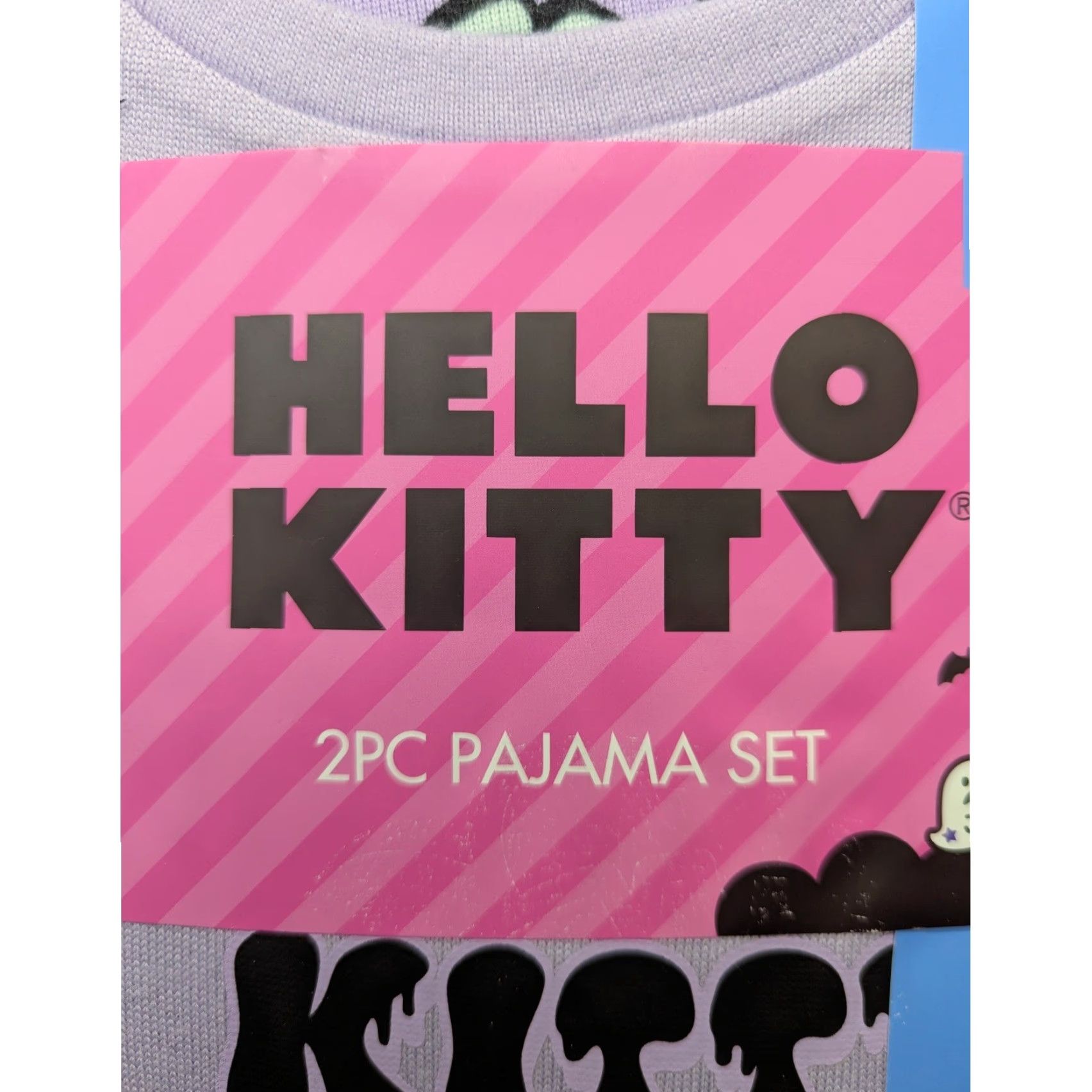 Vintage VINTAGE Hello Kitty Pajama Set Womens Large Purple Mummy Frankenstein 2PC NEW Size ONE SIZE - 3 Thumbnail