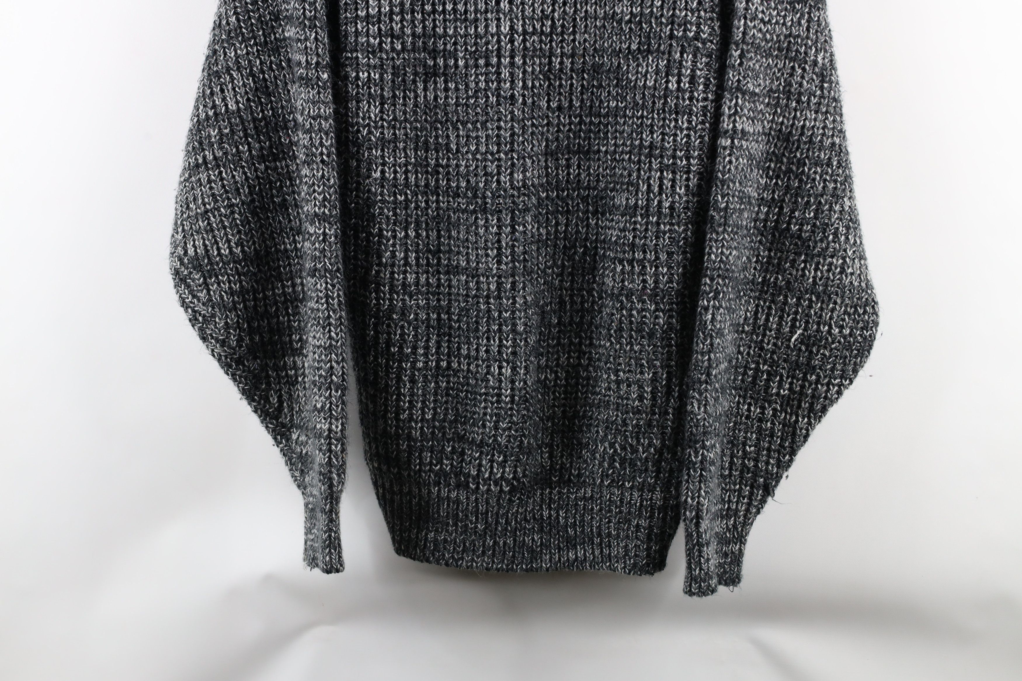 Vintage Vintage 90s Streetwear Ribbed Knit Sweater Heather Gray Size US XL / EU 56 / 4 - 3 Thumbnail
