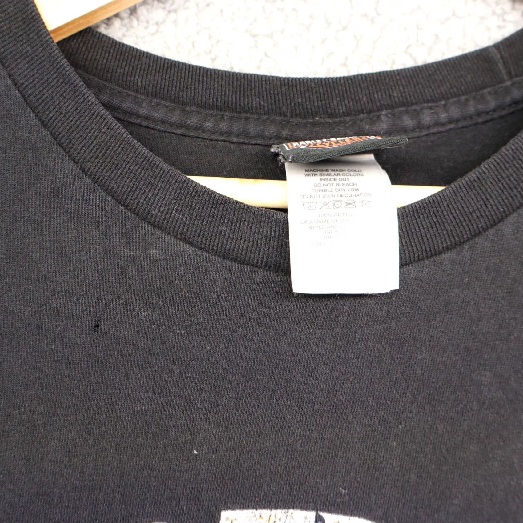 Harley Davidson Harley-Davidson XL Shirt Black Cotton Graphic Print Crew Neck Short Sleeve Mens T-Shirt Motorcycle Size US XL / EU 56 / 4 - 6 Thumbnail