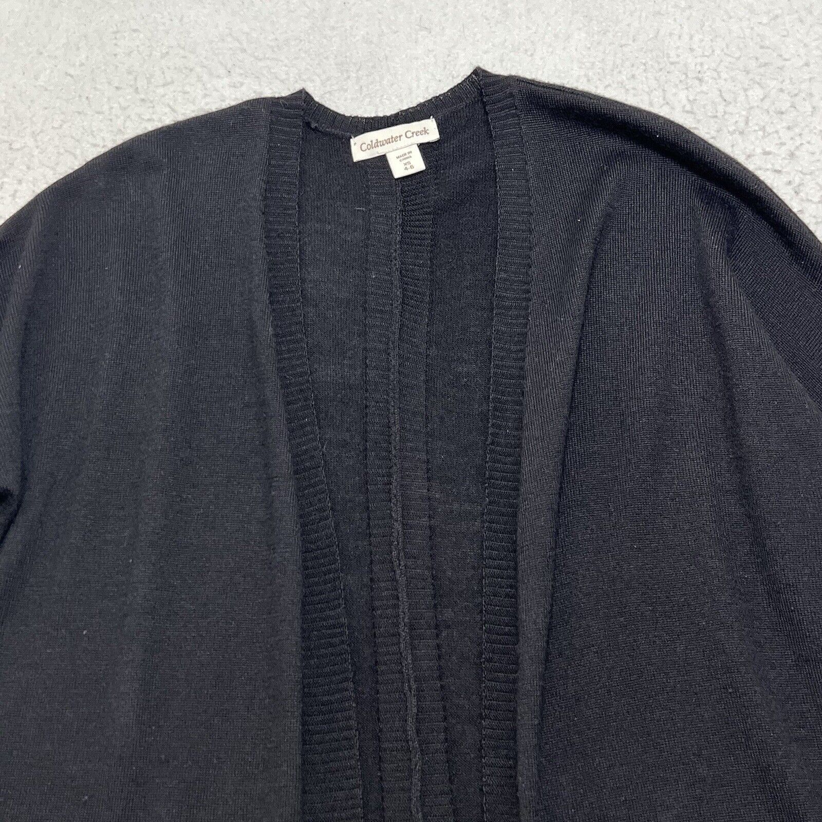 Coldwater Creek Coldwater Creek Wool Blend Black Cardigan Sweater Size XS / US 0-2 / IT 36-38 - 2 Thumbnail
