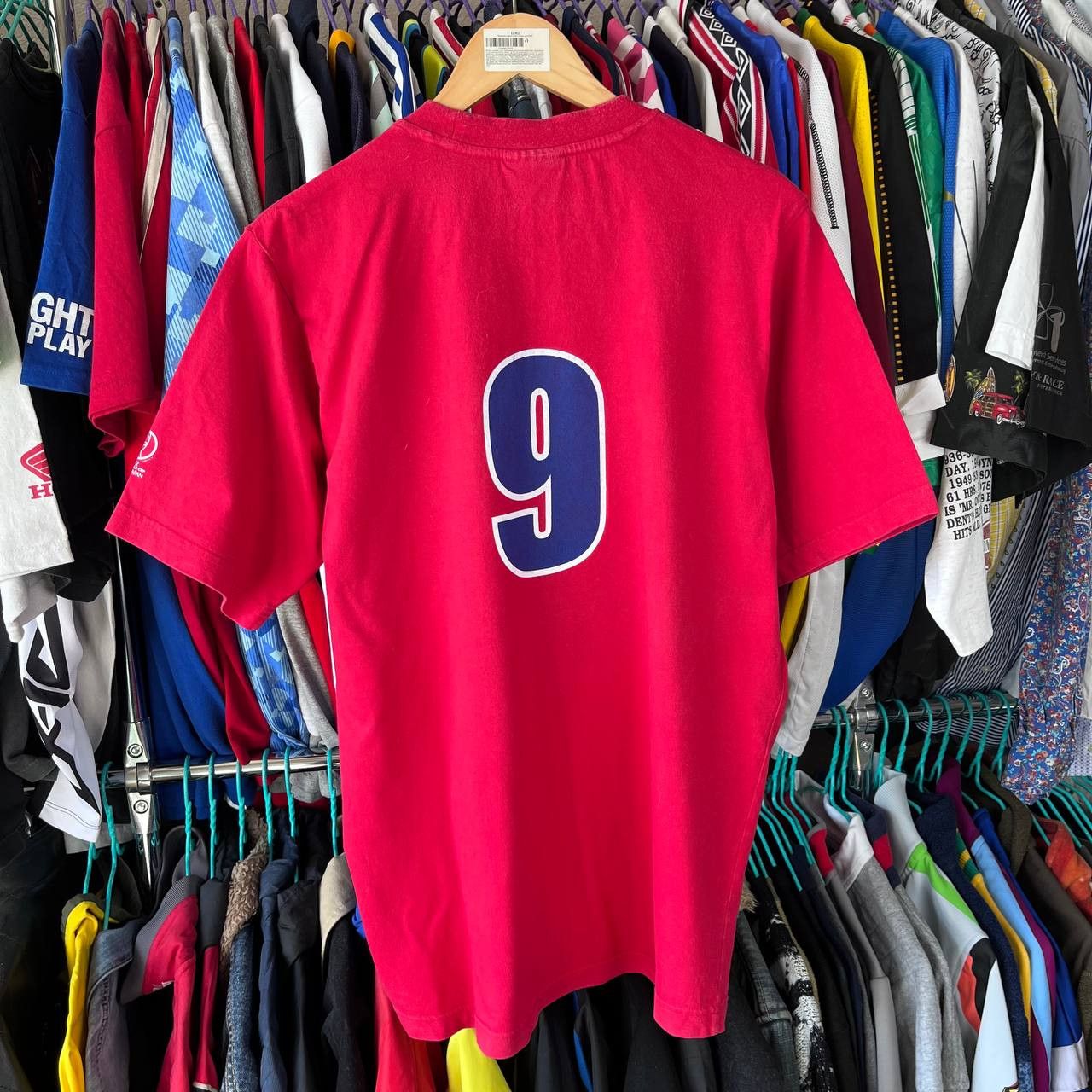 Adidas South Korea 2002 World Cup Soccer Jersey #9 Ki-Hyeon Seol Size US L / EU 52-54 / 3 - 2 Thumbnail