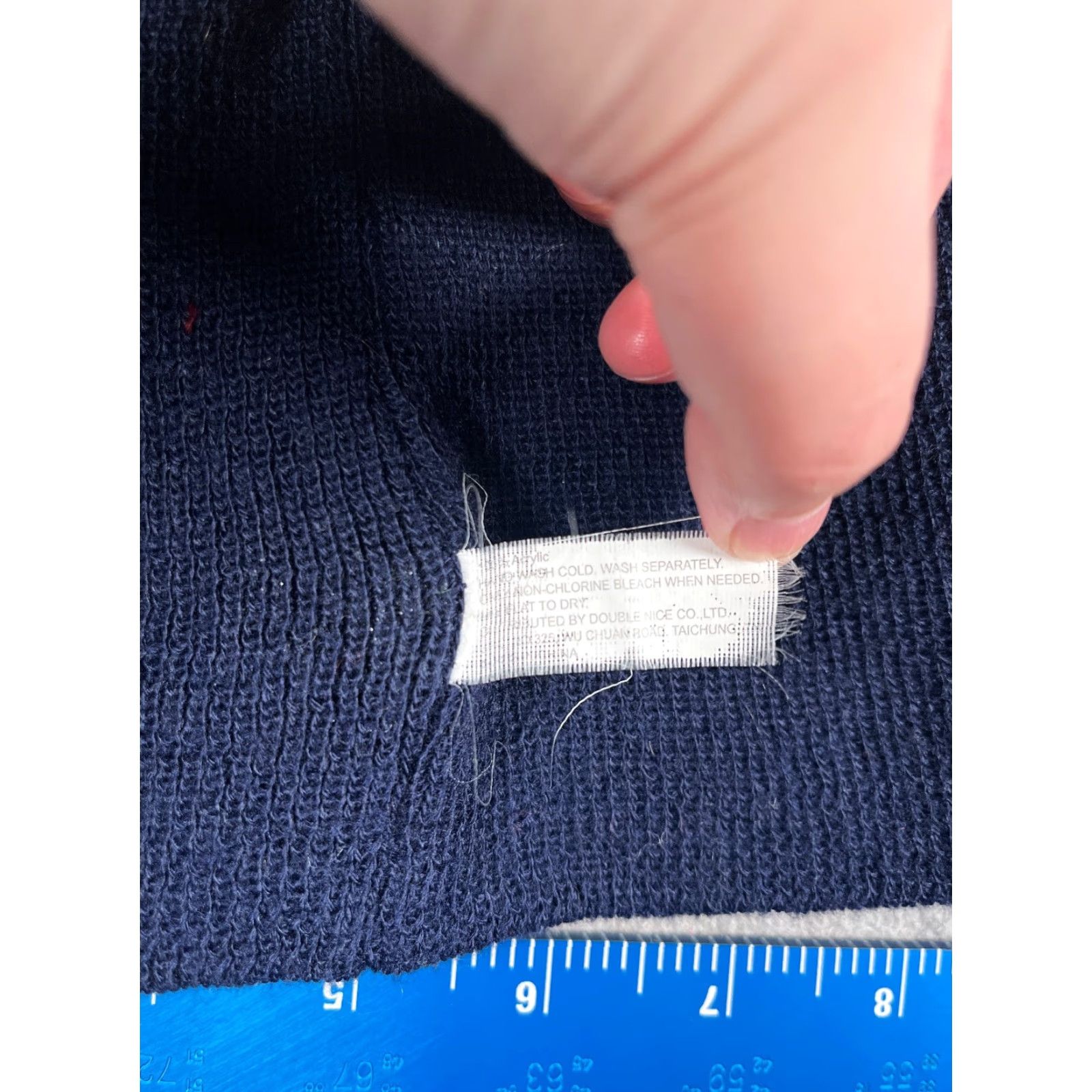 Vintage Beanie Beanie Adult One Size Blue Green Stripe Acrylic Snow Winter Ski Knit Lightweight Lined Stretch Men Style Ski Mens Size ONE SIZE - 6 Thumbnail