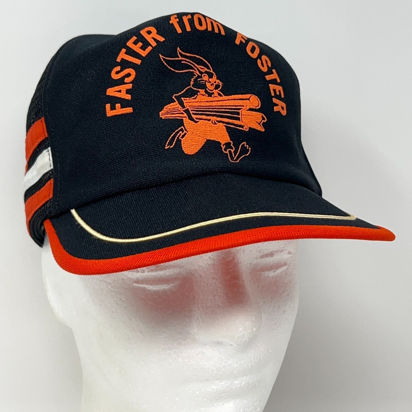 Vintage Vintage Faster From LB Foster Trucker Hat Baseball Cap Black Size ONE SIZE - 8 Thumbnail