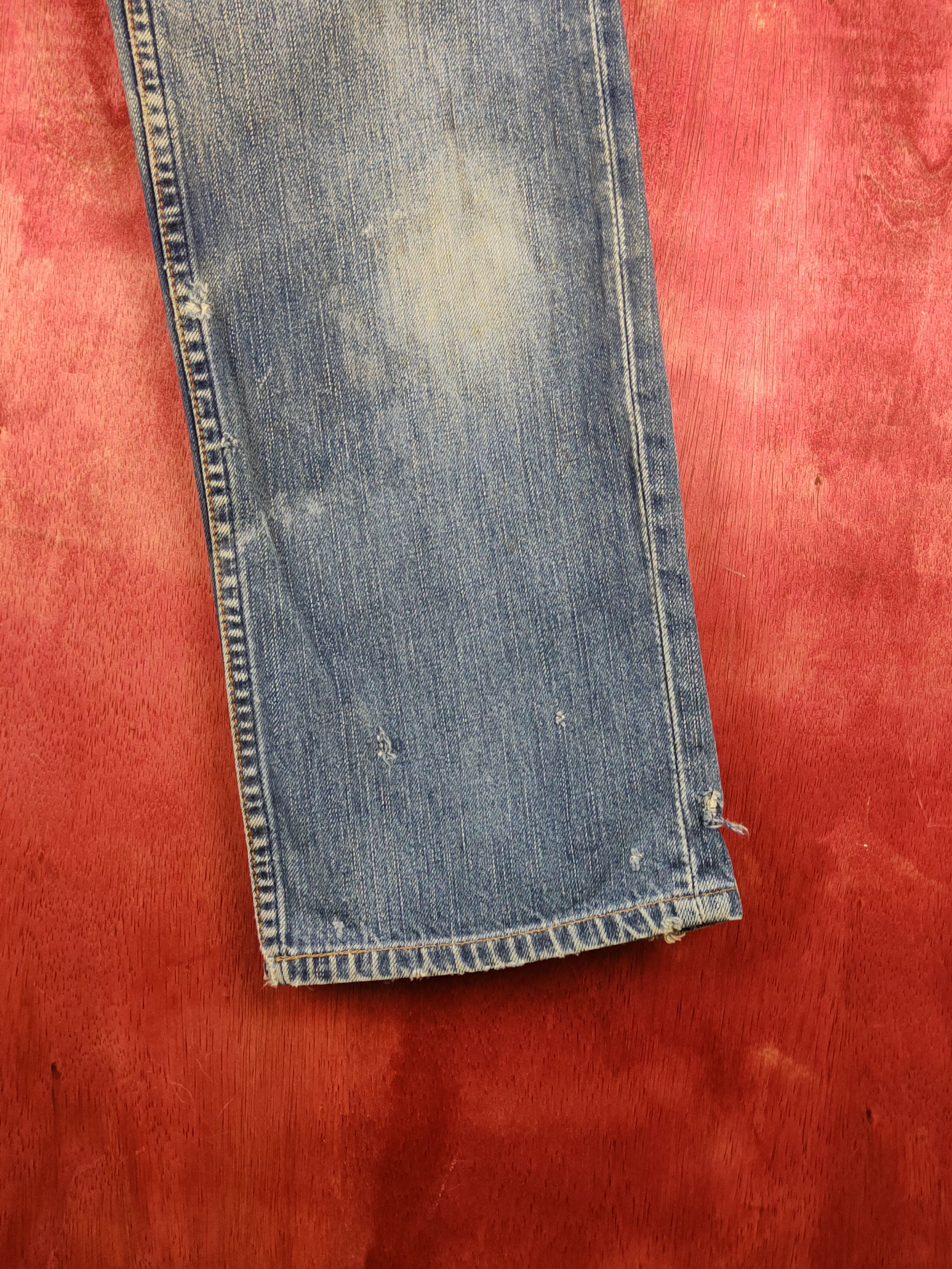 Levi's 502 Levi's vintage faded Blue distressed ripped Denim #S1412 Size US 28 / EU 44 - 7 Thumbnail