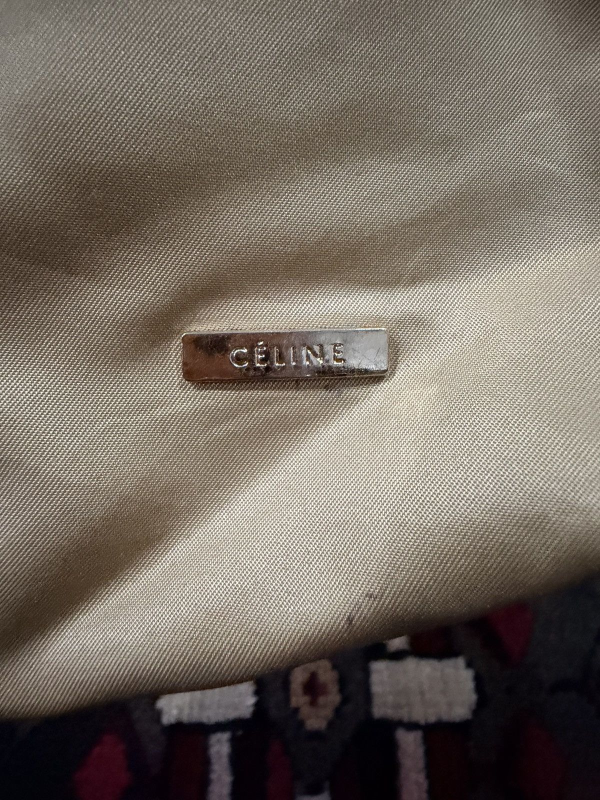 Celine Vintage Celine Beige Nylon Drawstring Pouch Size ONE SIZE - 3 Thumbnail