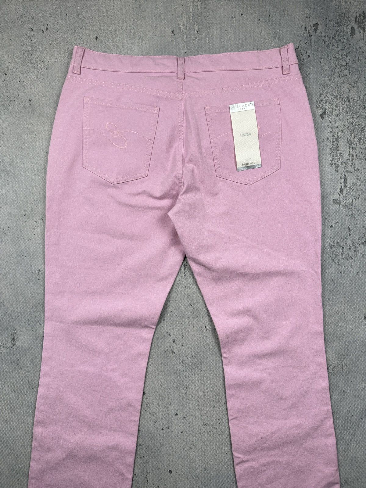 Escada Sport Escada Sport Linda Slim High Rise Pink Jeans Cream Rose Lux Size 36" / US 14 / IT 50 - 10 Thumbnail