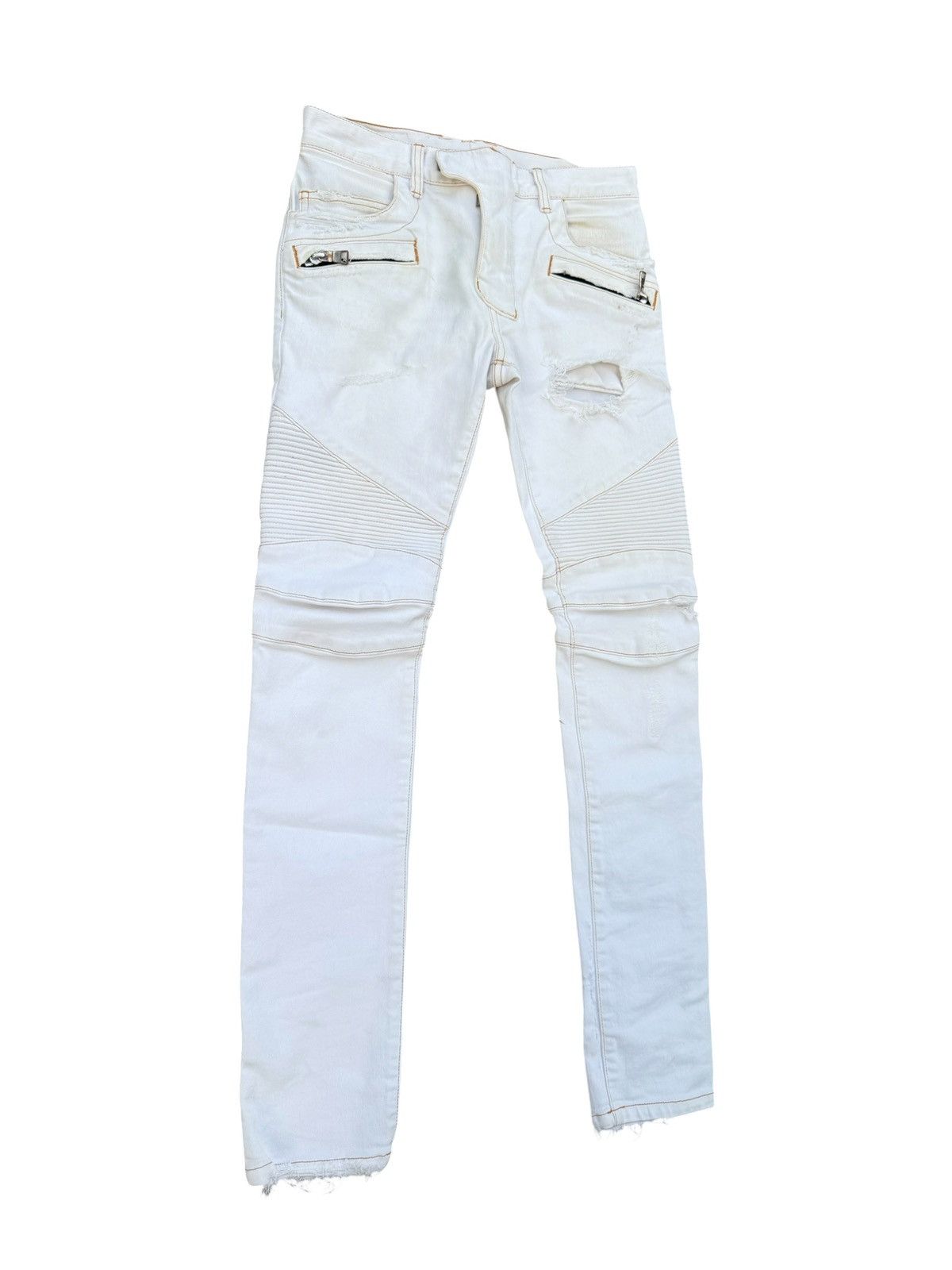 Balmain Balmain cream denim Size US 29 - 3 Thumbnail