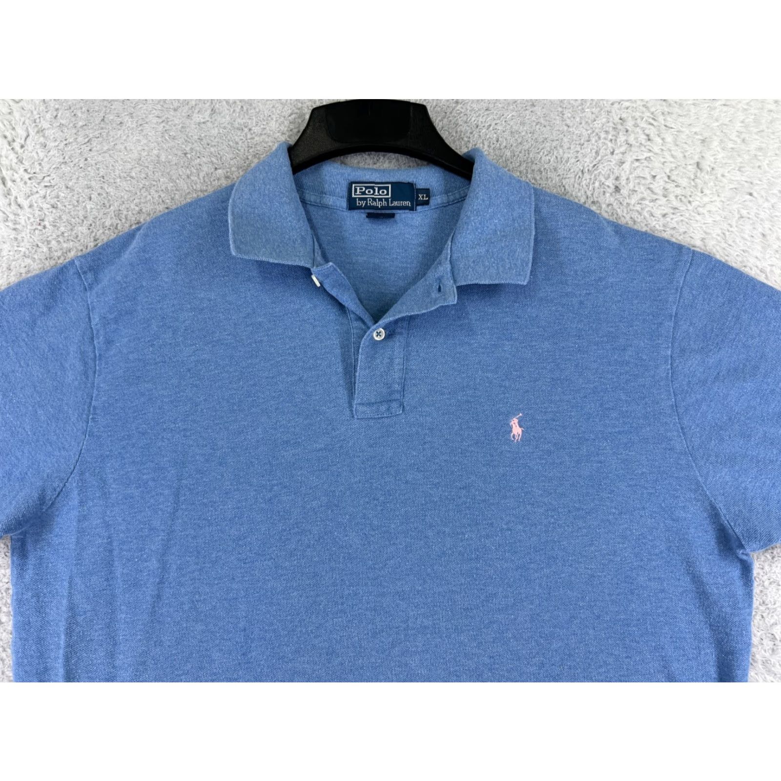 Ralph Lauren VINTAGE Ralph Lauren Shirt Polo Mens XL Blue 100% Cotton Knit Pilling Shirt Size US XL / EU 56 / 4 - 6 Thumbnail