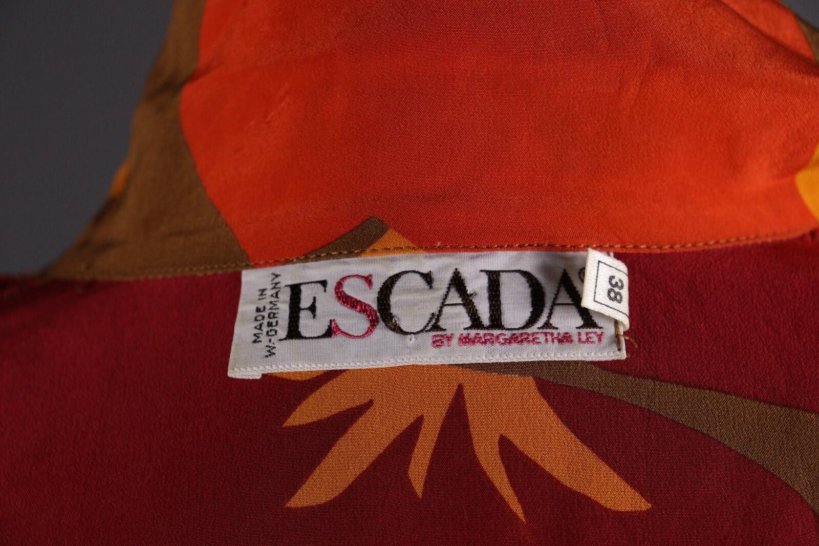 Escada Escada Margaretha Ley Silk Floral Button Down Blouse Size 38 Size M / US 6-8 / IT 42-44 - 8 Thumbnail