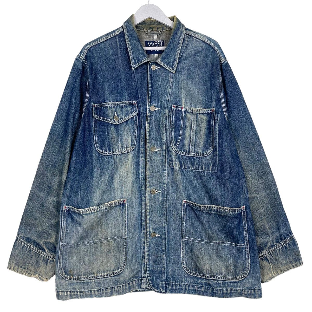 Japanese Brand × The Workers Club 💥80s WEST WIN DENIM CHORE WORKER JEAN JACKET Size US L / EU 52-54 / 3 - 1 Thumbnail