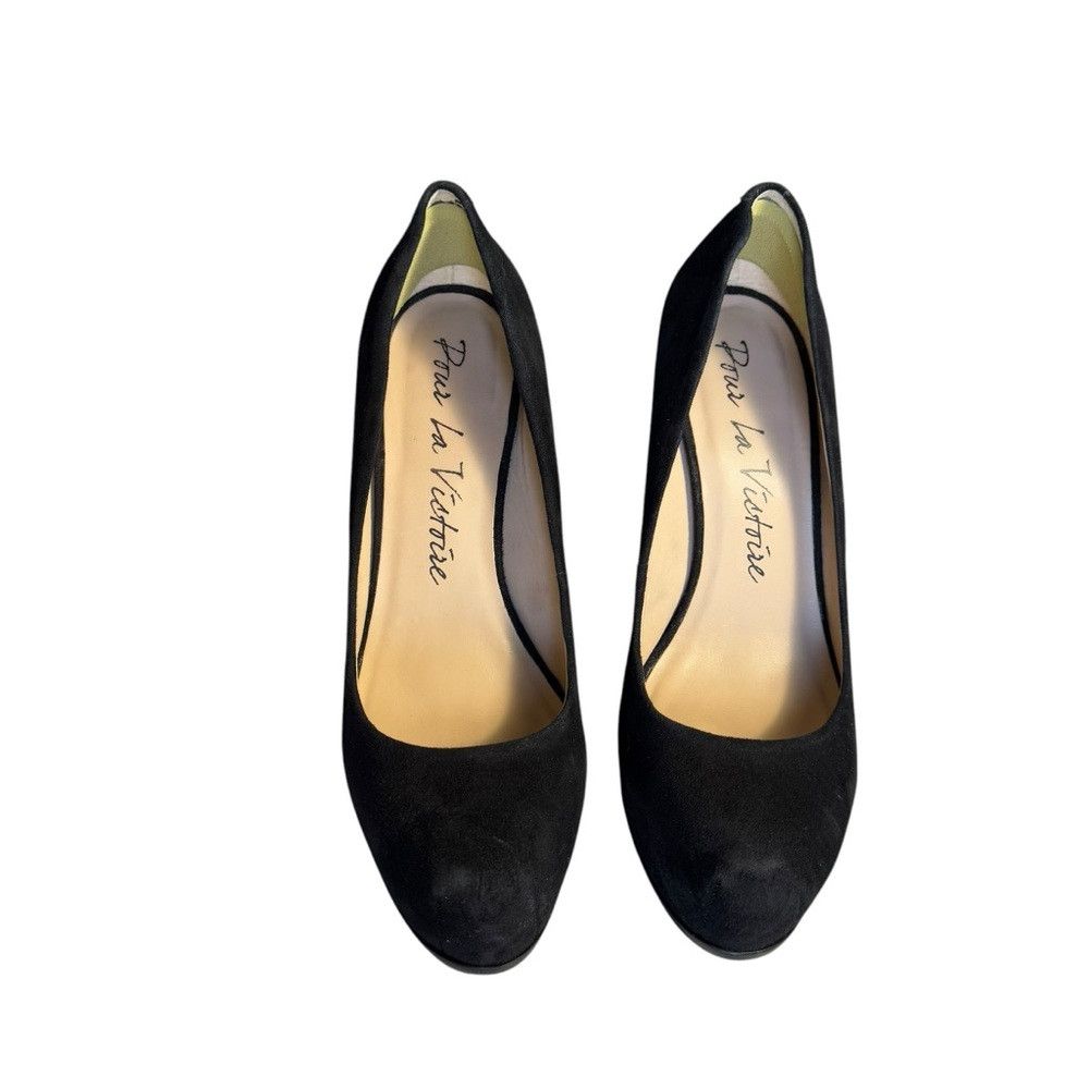 Other New Pour La Victoire Irina Black Suede High Heel Shoes Made Size US 8 / IT 38 - 4 Thumbnail