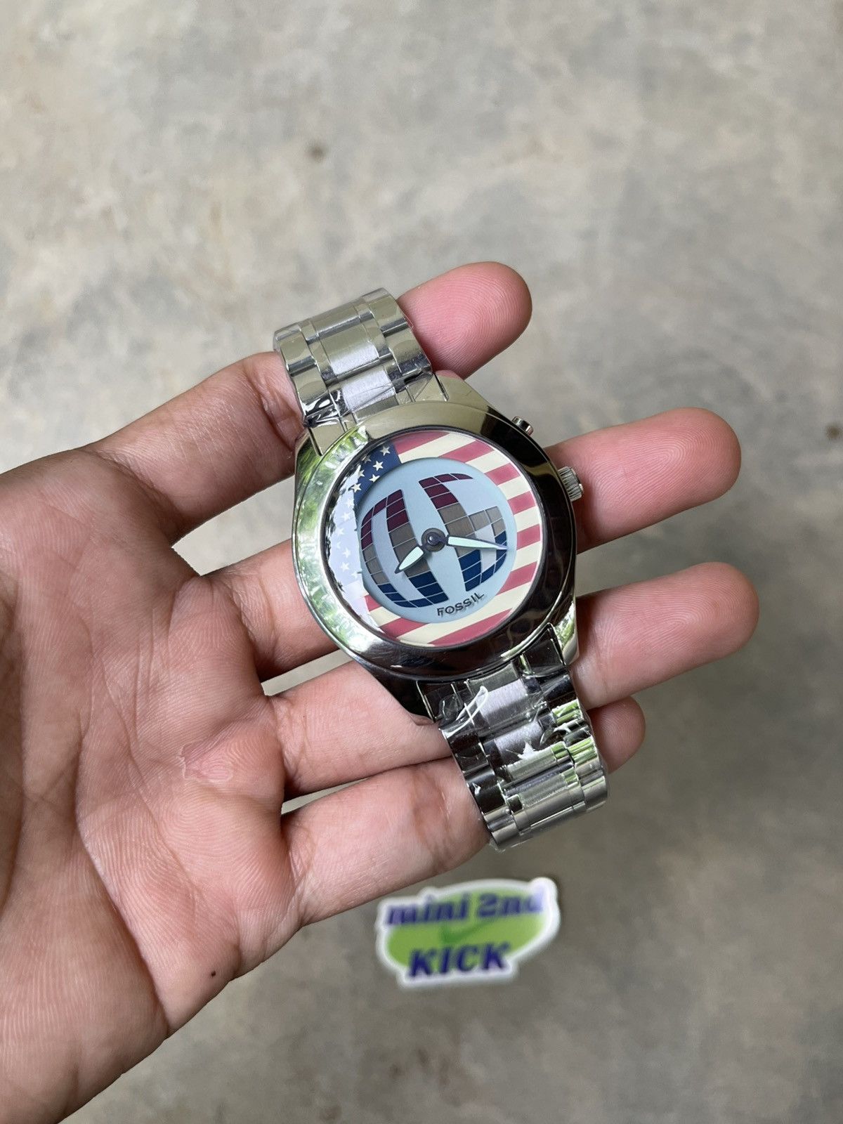 Fossil Vintage FOSSIL BIG TIC WATCH FLAG USA NUMBER Size ONE SIZE - 2 Thumbnail