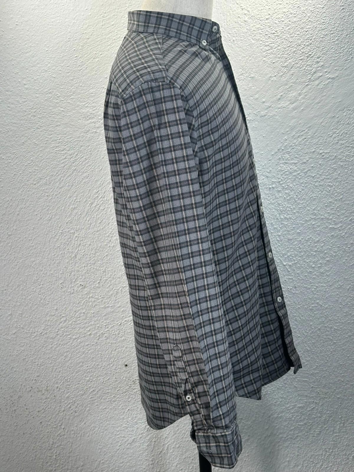 Banana Republic Banana Republic Men M Gray Luxe Flannel Slim Fit Button Down Size US M / EU 48-50 / 2 - 4 Thumbnail