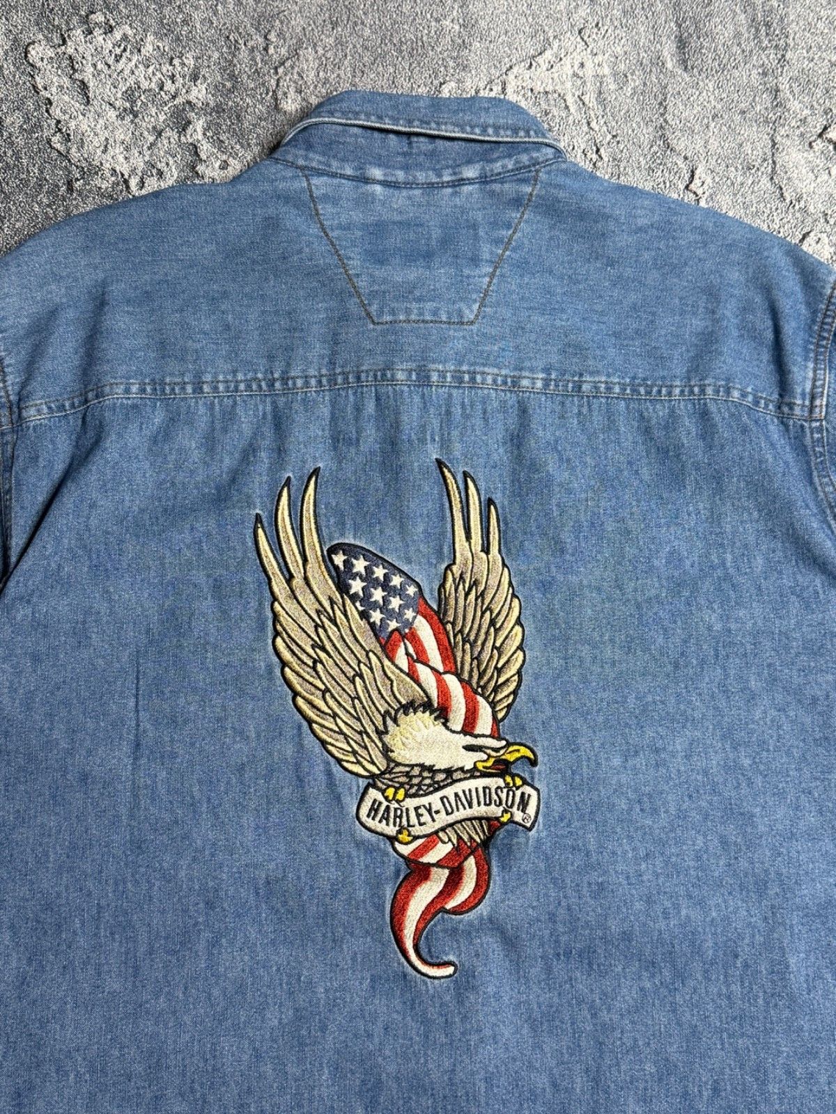 Harley Davidson vintage Harley Davidson denim shirt L Size US L / EU 52-54 / 3 - 2 Thumbnail