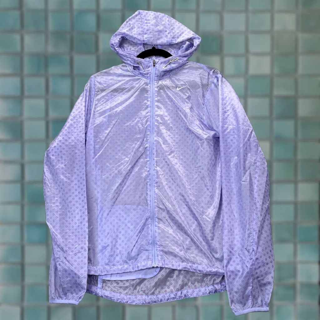 Nike Nike Womens Large Purple Windbreaker Jacket Running Jogging Performance Hooded Size L / US 10 / IT 46 - 1 Thumbnail