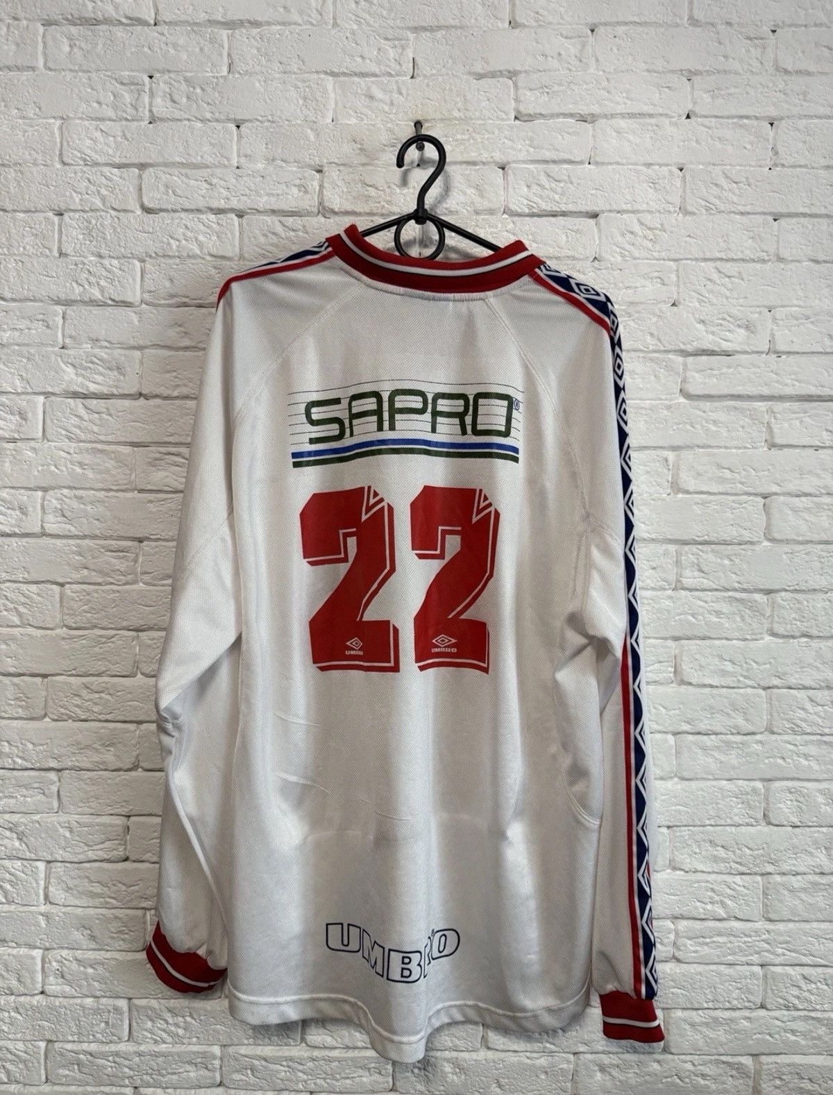 Umbro Umbro Jersey Blockcore Vintage 90`s Longsleeve Sapro 22 SzXL Size US XL / EU 56 / 4 - 4 Thumbnail