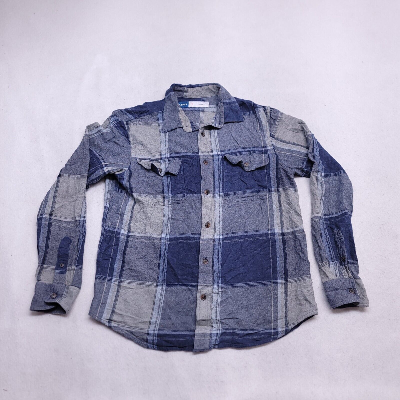 Old Navy Old Navy Buffalo Check Flannel Shirt Mens Size S Blue Gray Size US S / EU 44-46 / 1 - 2 Thumbnail