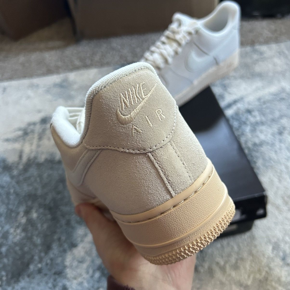 Nike WiNTER 2021 AiR FORCE 1 PREMiUM SUMMiT WHiTE PEARL SUEDE AF1 Size US 9.5 / EU 42-43 - 7 Thumbnail