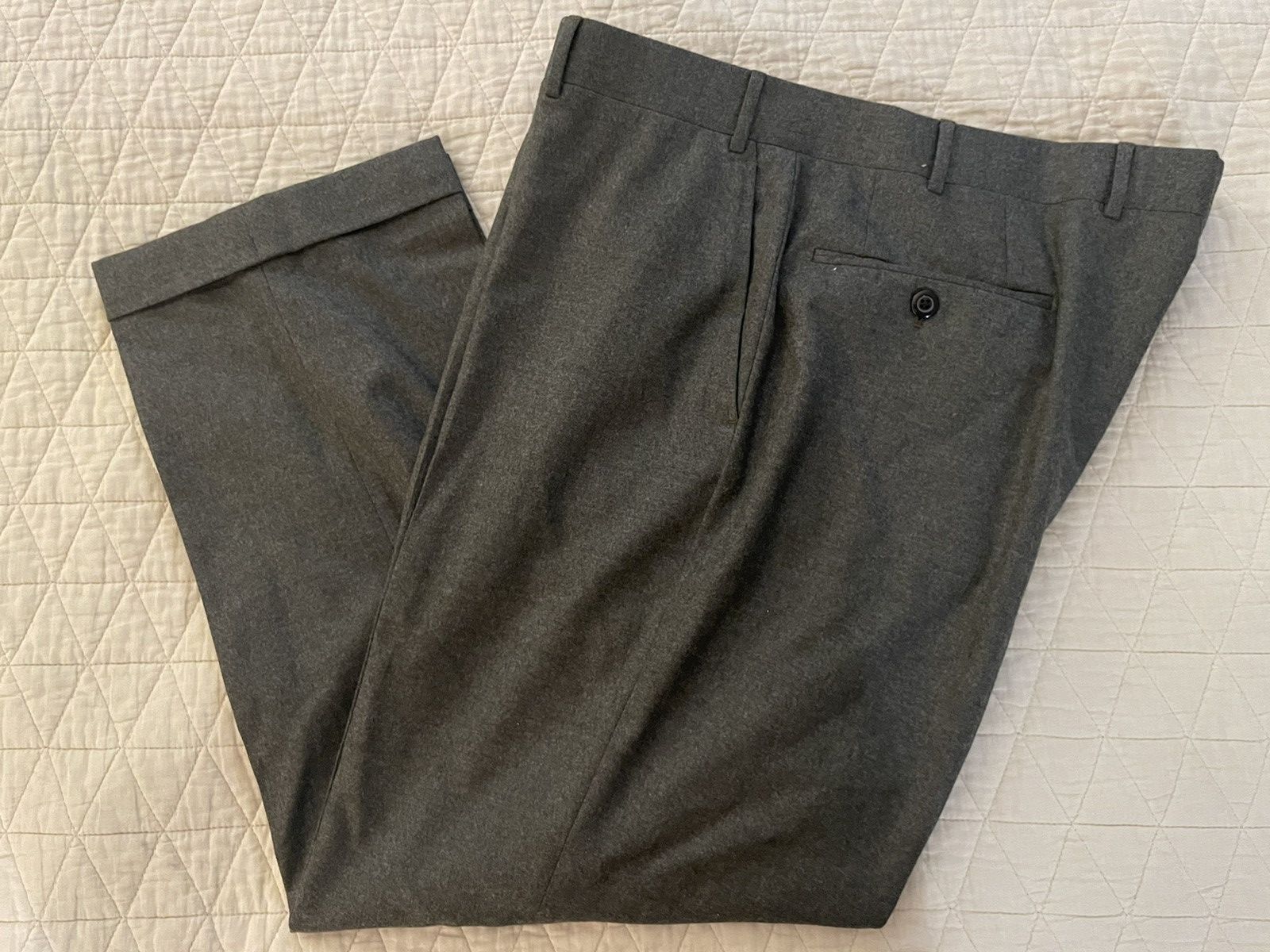 Corneliani Luxury Wool Flat Front Trouser Size US 38 / EU 54 - 1 Thumbnail