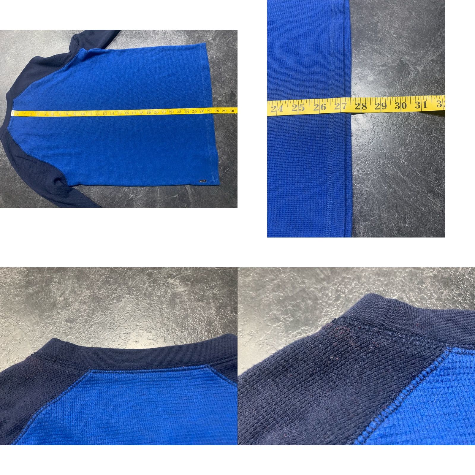 American Eagle Outfitters American Eagle Outfitters Men’s Thermal Waffle Knit Shirt Long Sleeve Crew Neck M Blue Casual Size US M / EU 48-50 / 2 - 8 Thumbnail