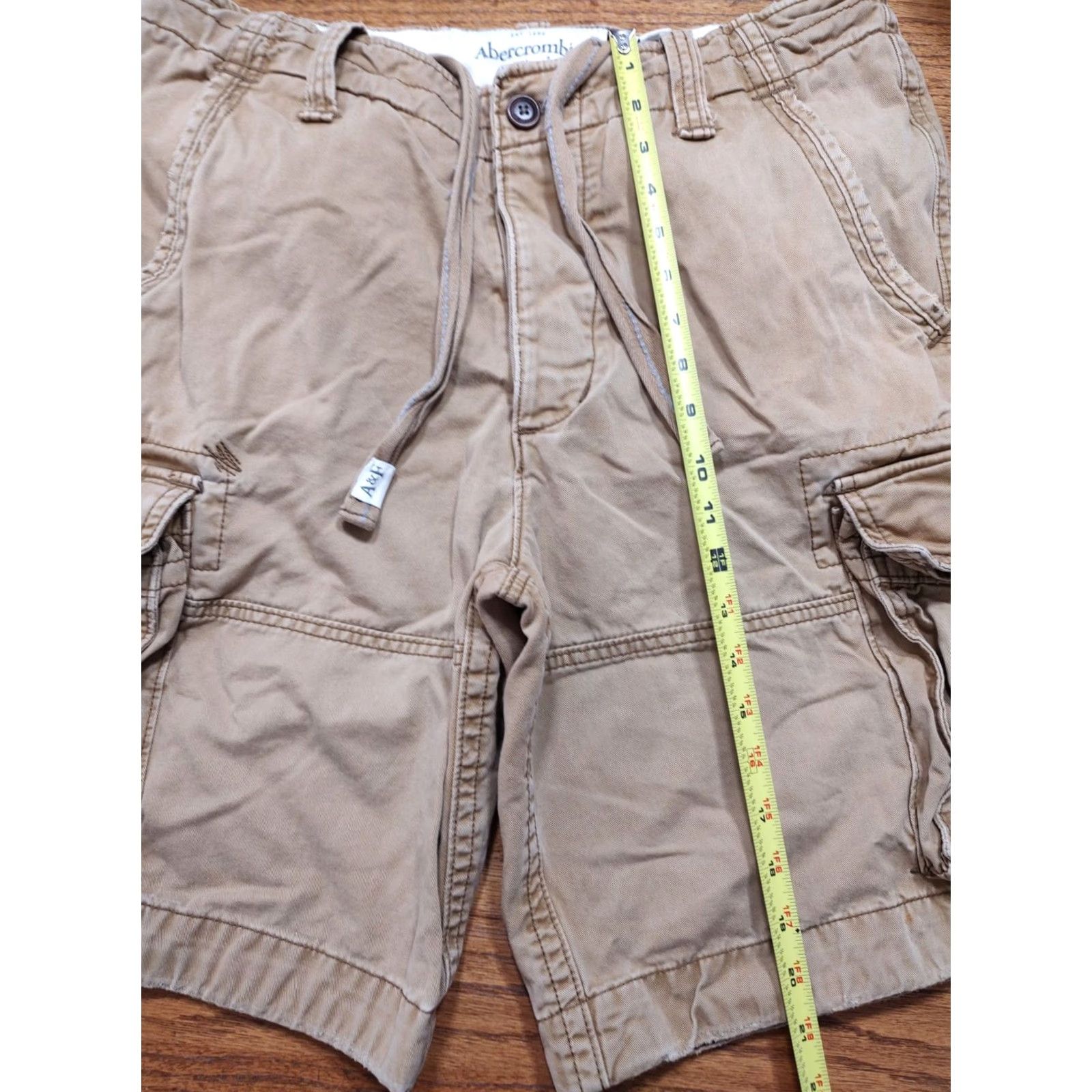 Abercrombie & Fitch VINTAGE Abercrombie & Fitch Y2k Military Brown Cargo Shorts Mens 33 Button Fly Brown Cotton Cargo 90s Army Outdoor Mensitles Size US 33 - 7 Thumbnail