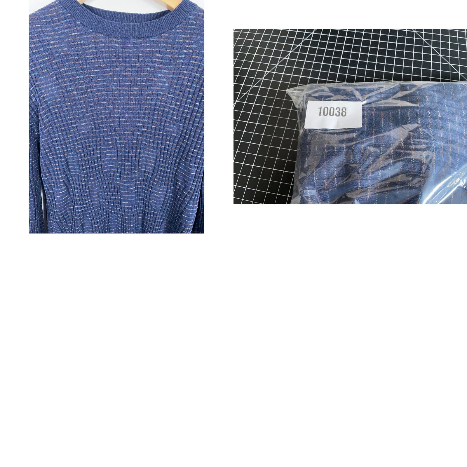 Vintage Jhane Barnes Silk Sweater Men's Large Blue Textured Check Lightweight Crewneck Pullover Knit Casual Long Sleeve Dry Clean Only Mens L Blue Silk-Blend Size US L / EU 52-54 / 3 - 9 Thumbnail