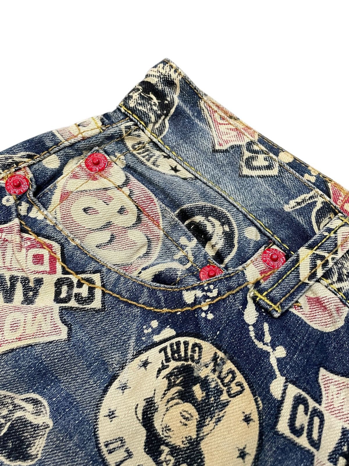 Hysteric Glamour Hysteric Glamour Style Co&Lu Japan All Over Print Jeans Size US 30 / EU 46 - 11 Thumbnail
