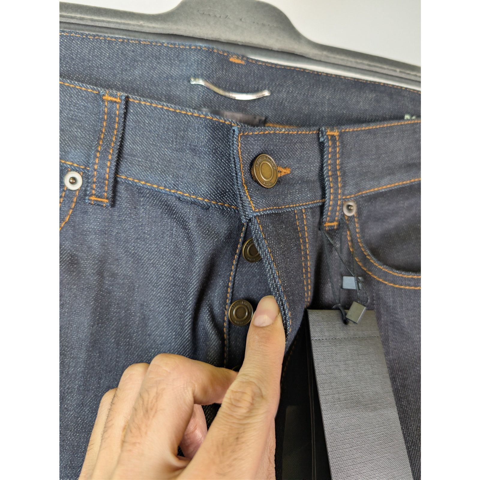 Saint Laurent Paris o1rshd1 Slim Fit Jean Denim in Indigo Raw Size US 32 / EU 48 - 8 Thumbnail