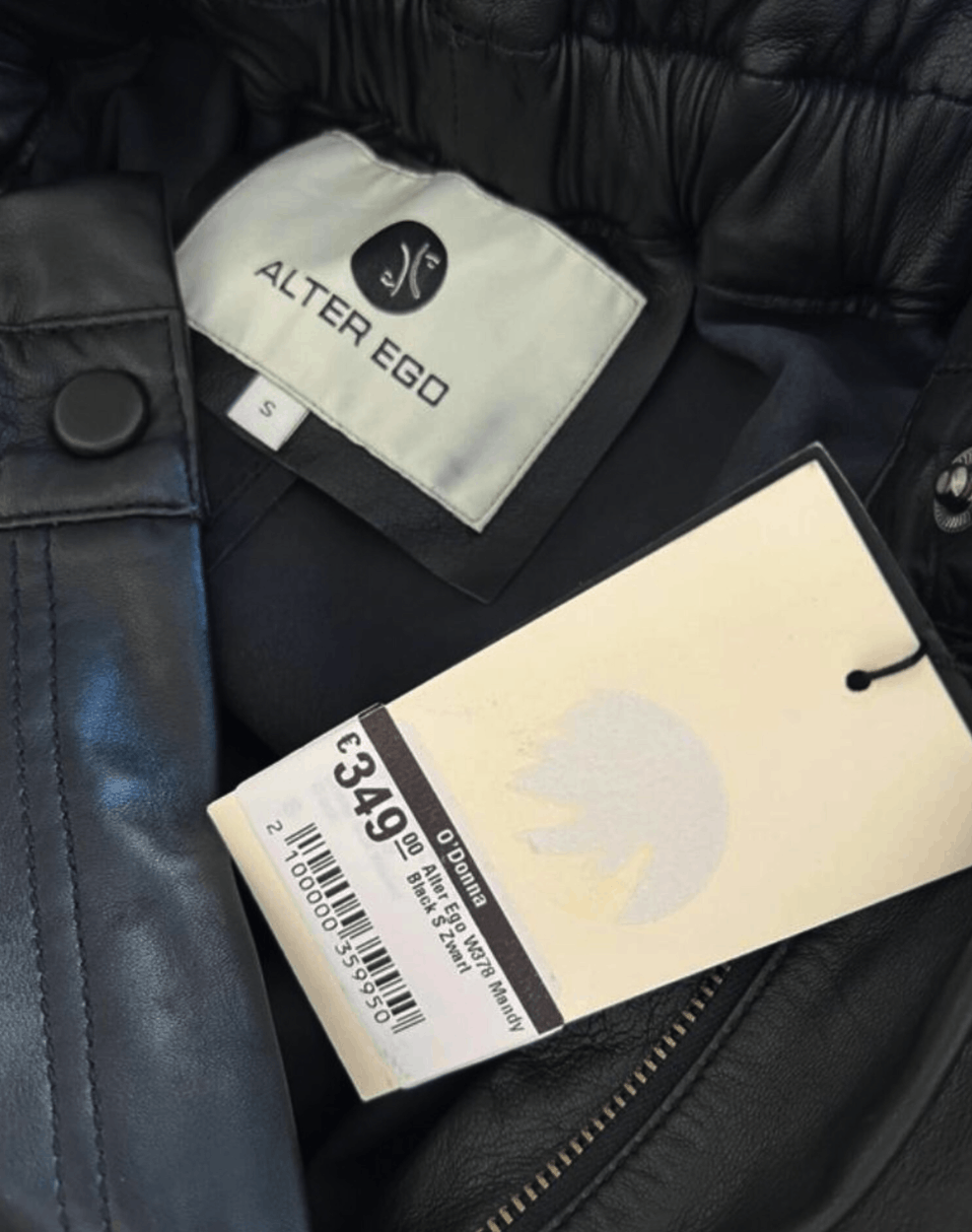 Altea Jupe en cuir noir Alter Ego – neuve avec étiquettes Size 26" / US 2 / IT 38 - 6 Thumbnail