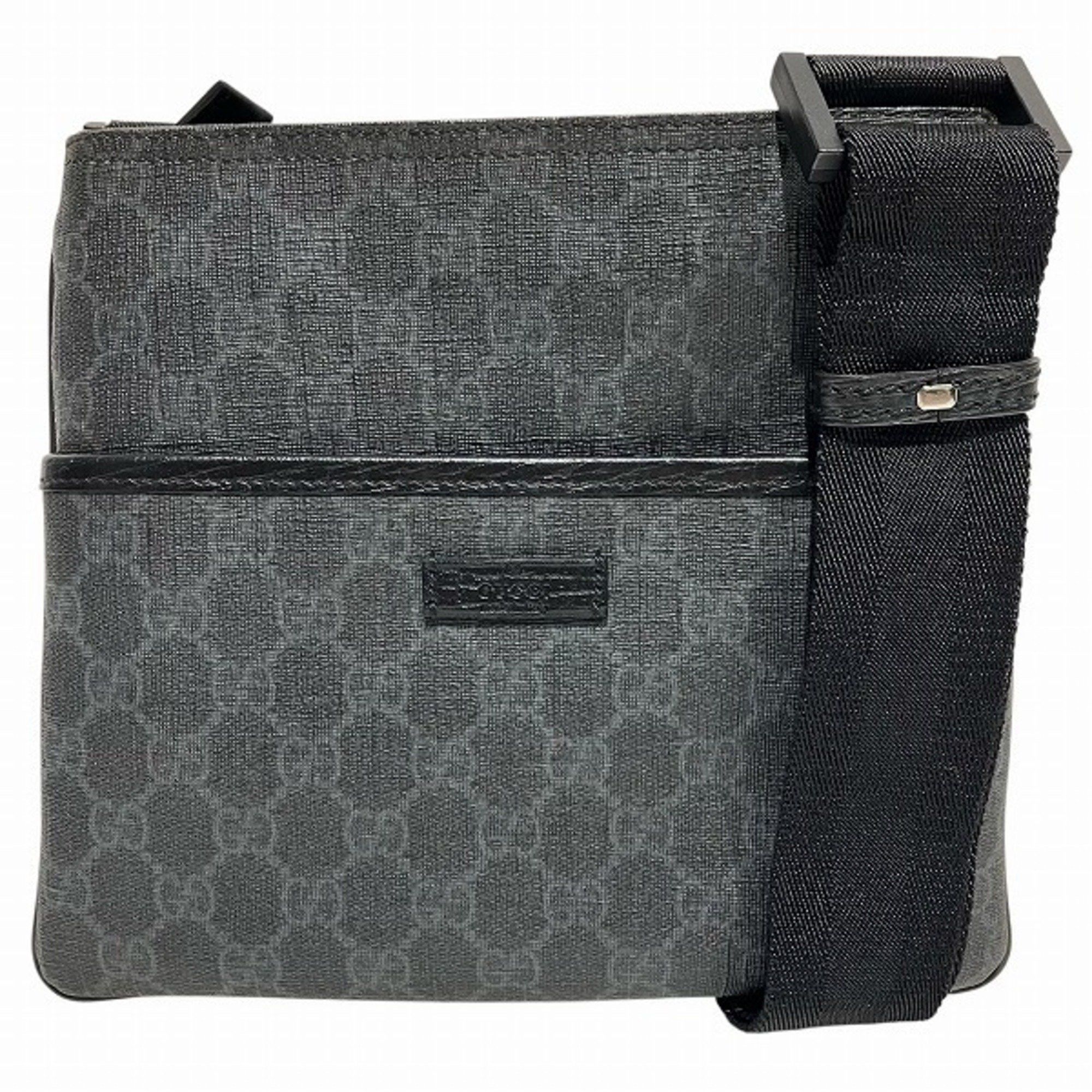 Gucci GG Supreme 162905 Black Bag Shoulder Men's Women's
