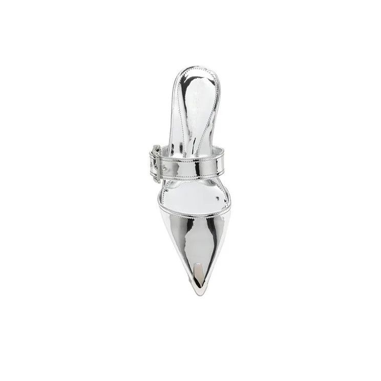 Alexander McQueen o1y0225 Mules in Silver Size US 6 / IT 36 - 3 Thumbnail