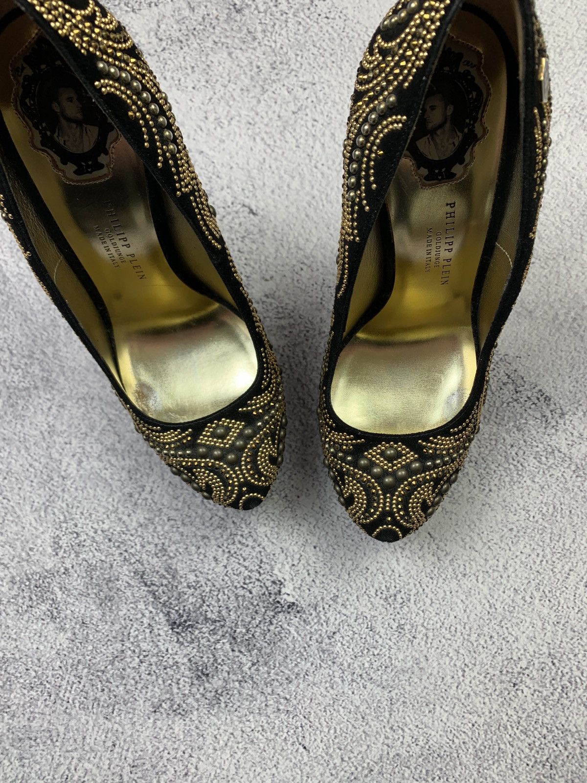 Philipp Plein Philipp Plein Womens Black Suede Platform Pumps Heels EU39 Size US 9 / IT 39 - 7 Thumbnail