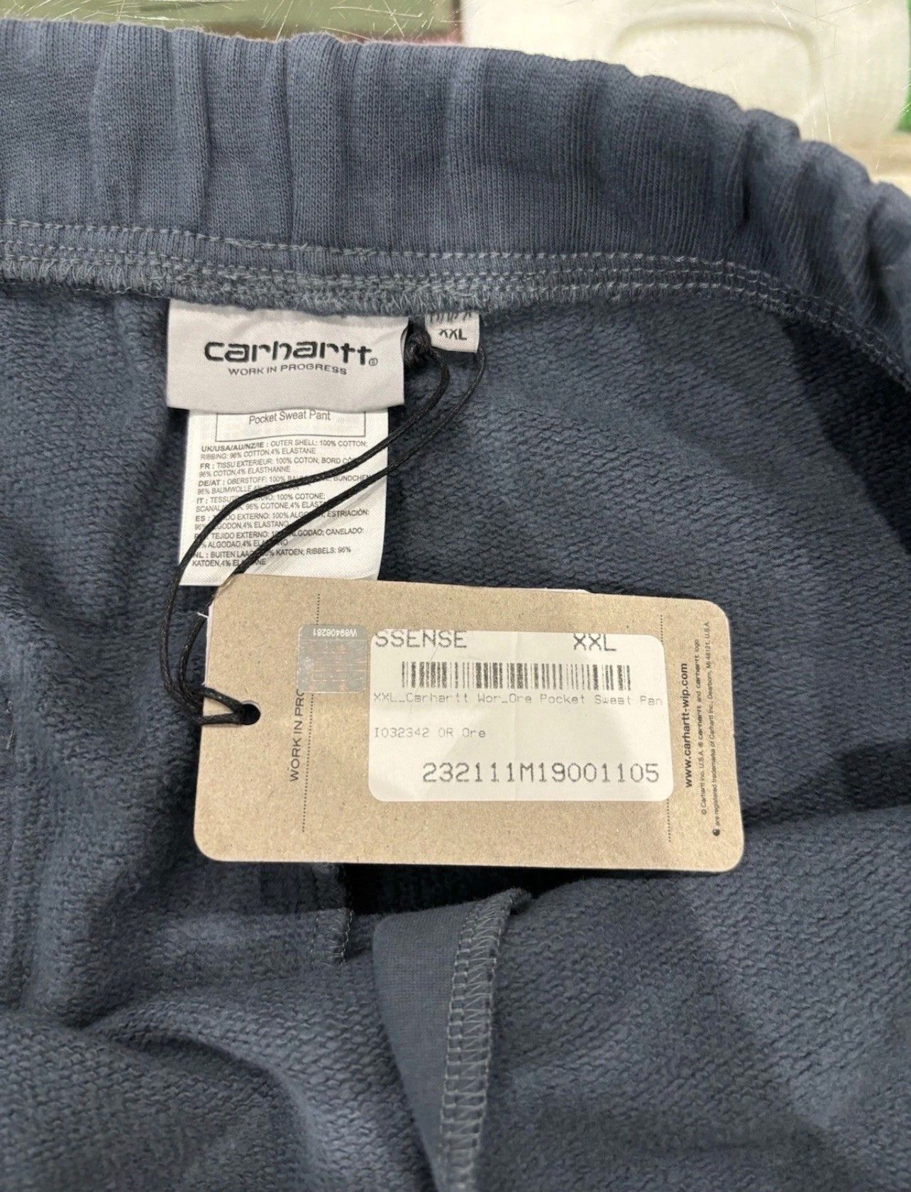 Carhartt Carhartt WIP Mens Chase Sweat Pant Blue Size US 38 / EU 54 - 4 Thumbnail