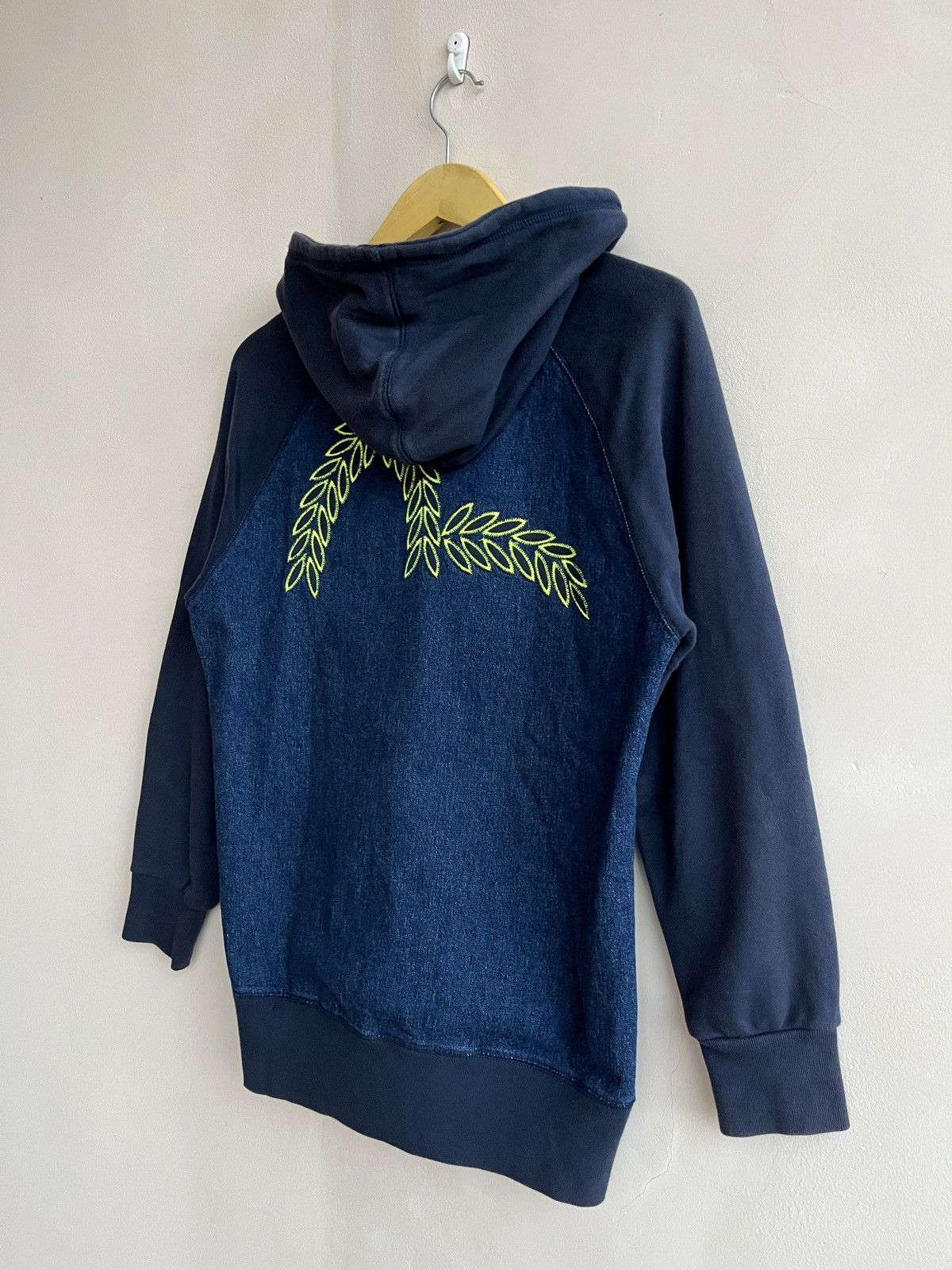 Evisu × Japanese Brand RARE EVISU SEAGULL STRETCH DENIM FLEECE ZIP HOOD JACKET Size US S / EU 44-46 / 1 - 10 Thumbnail