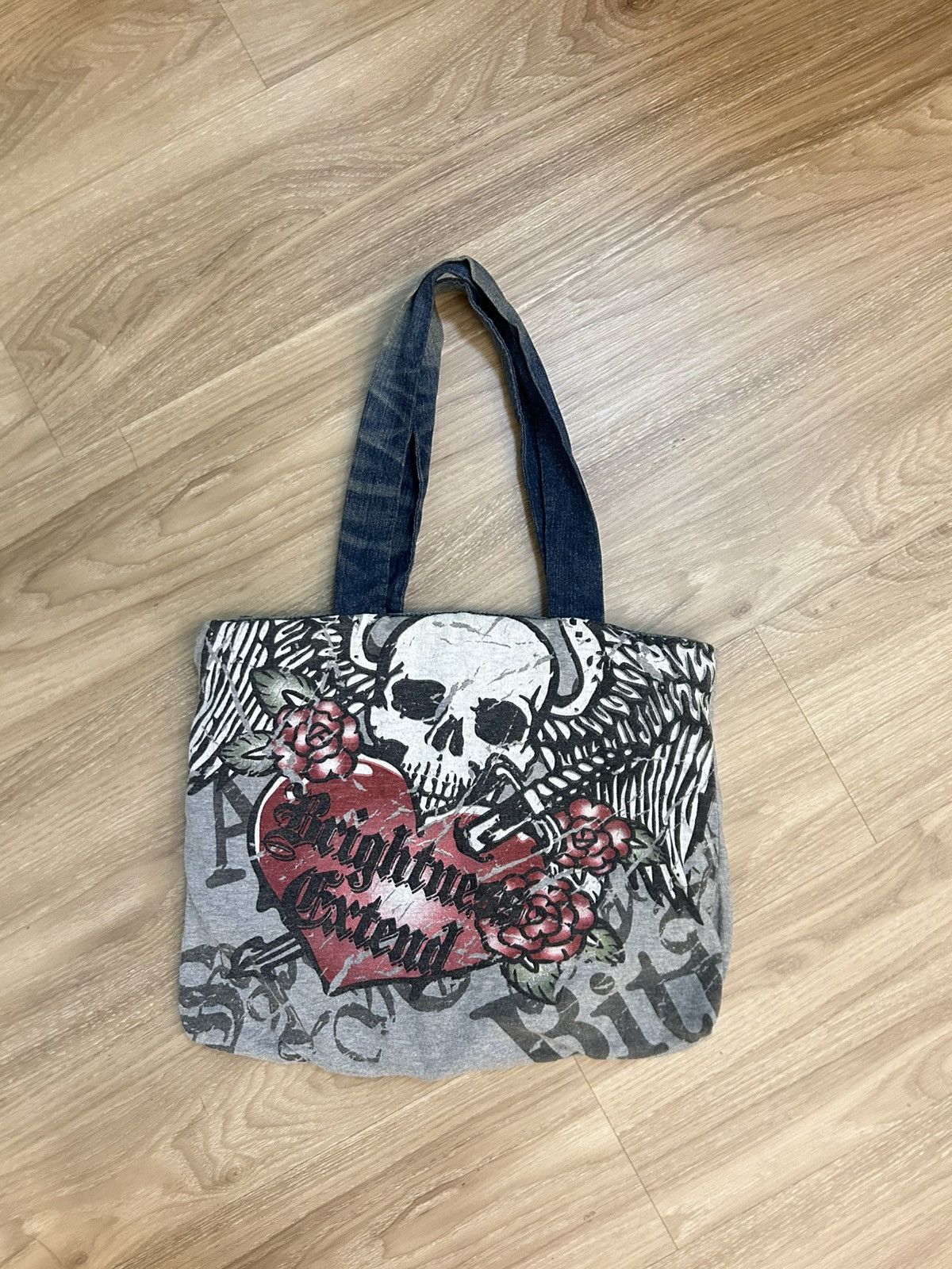 Tedman RARE💥Red Pepper Japanese Reworked Reversible Denim Tote Bag Size ONE SIZE - 6 Thumbnail