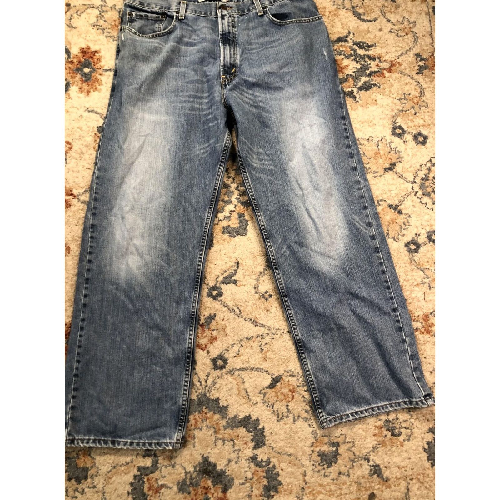 Levi's Levi'S 569 Jeans Mens 38x34 Blue Medium Wash Denim Loose Straight Casual Pants Size US 38 / EU 54 - 4 Thumbnail