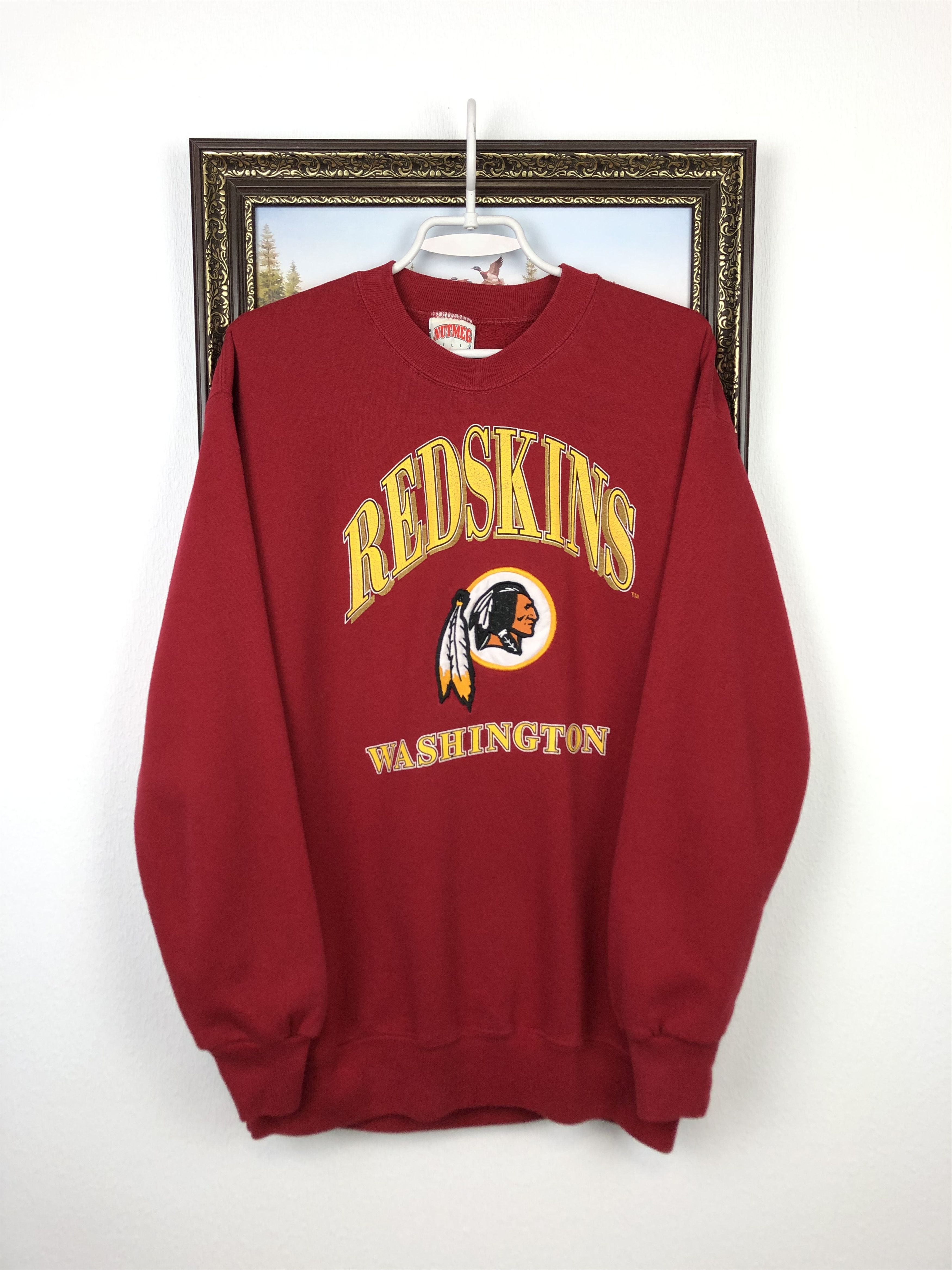 Vintage Vintage 90's NFL Washington Redskins Nutmeg Sweatshirt Mens Size US L / EU 52-54 / 3 - 1 Thumbnail