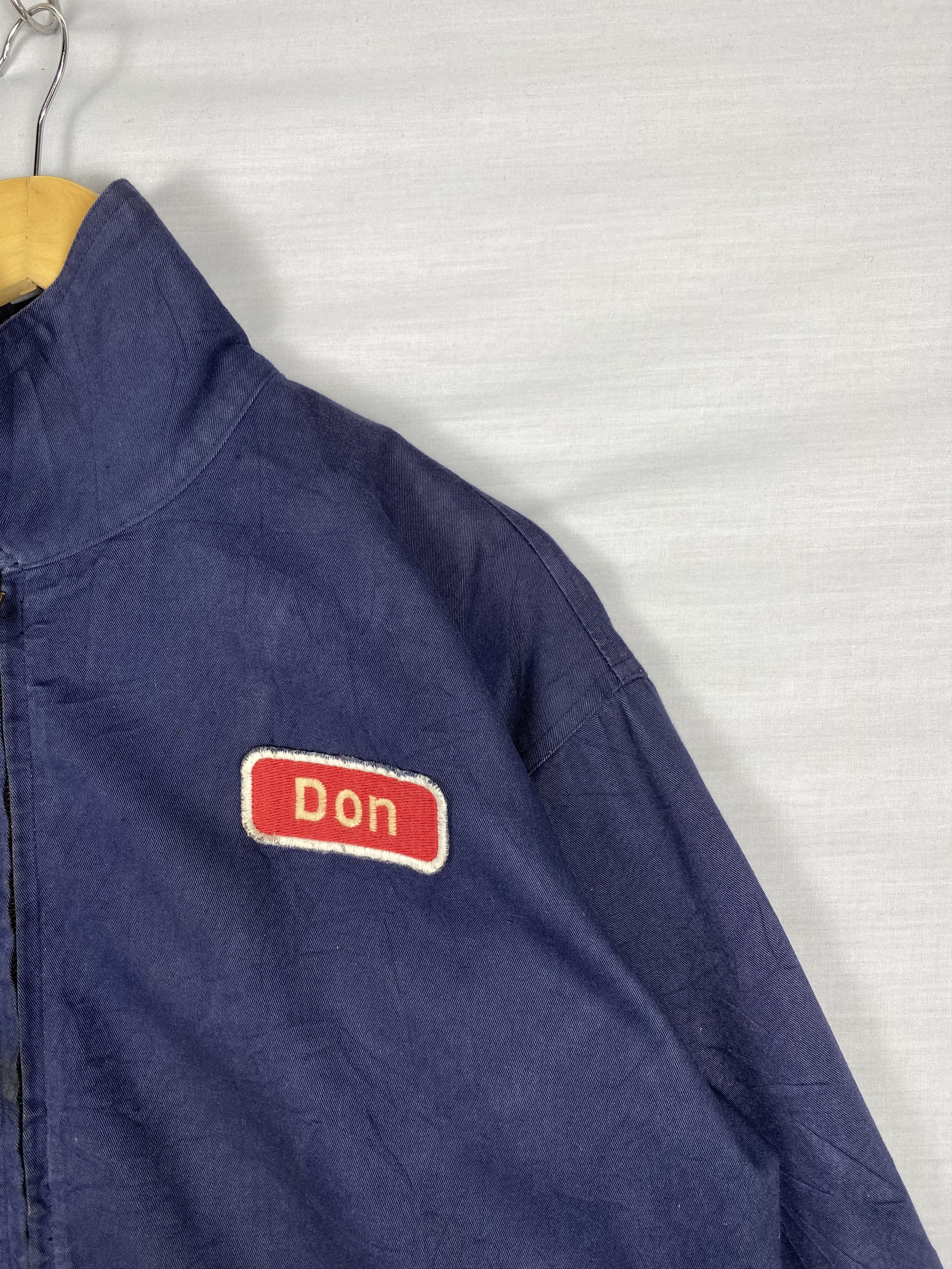 Japanese Brand Vintage Seven STC Backside Logo Plain Canvas Bomber Jacket Size US L / EU 52-54 / 3 - 6 Thumbnail