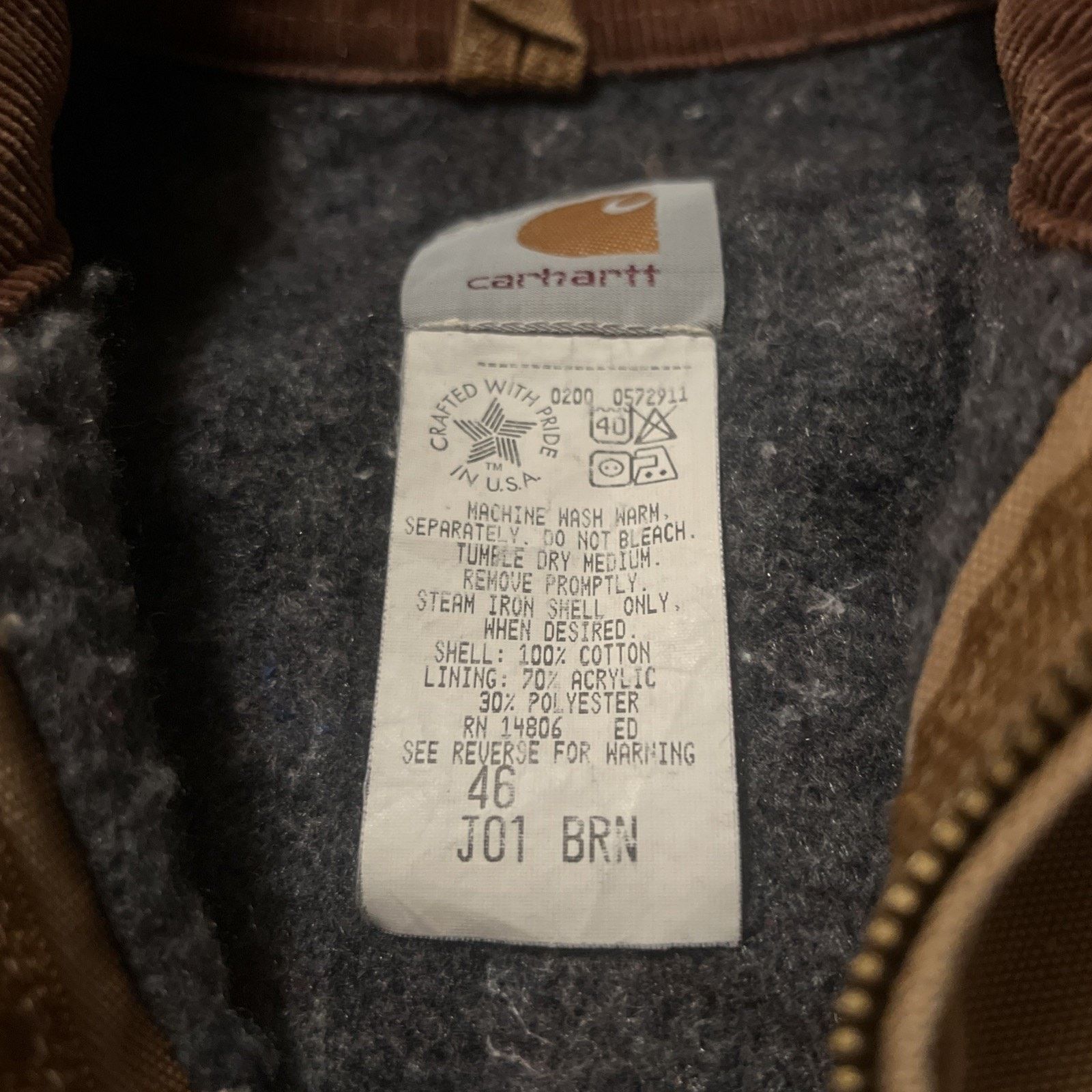 Carhartt Vintage 90s Carhartt J01 Detroit Jacket 46 Distress Faded Size US L / EU 52-54 / 3 - 9 Thumbnail