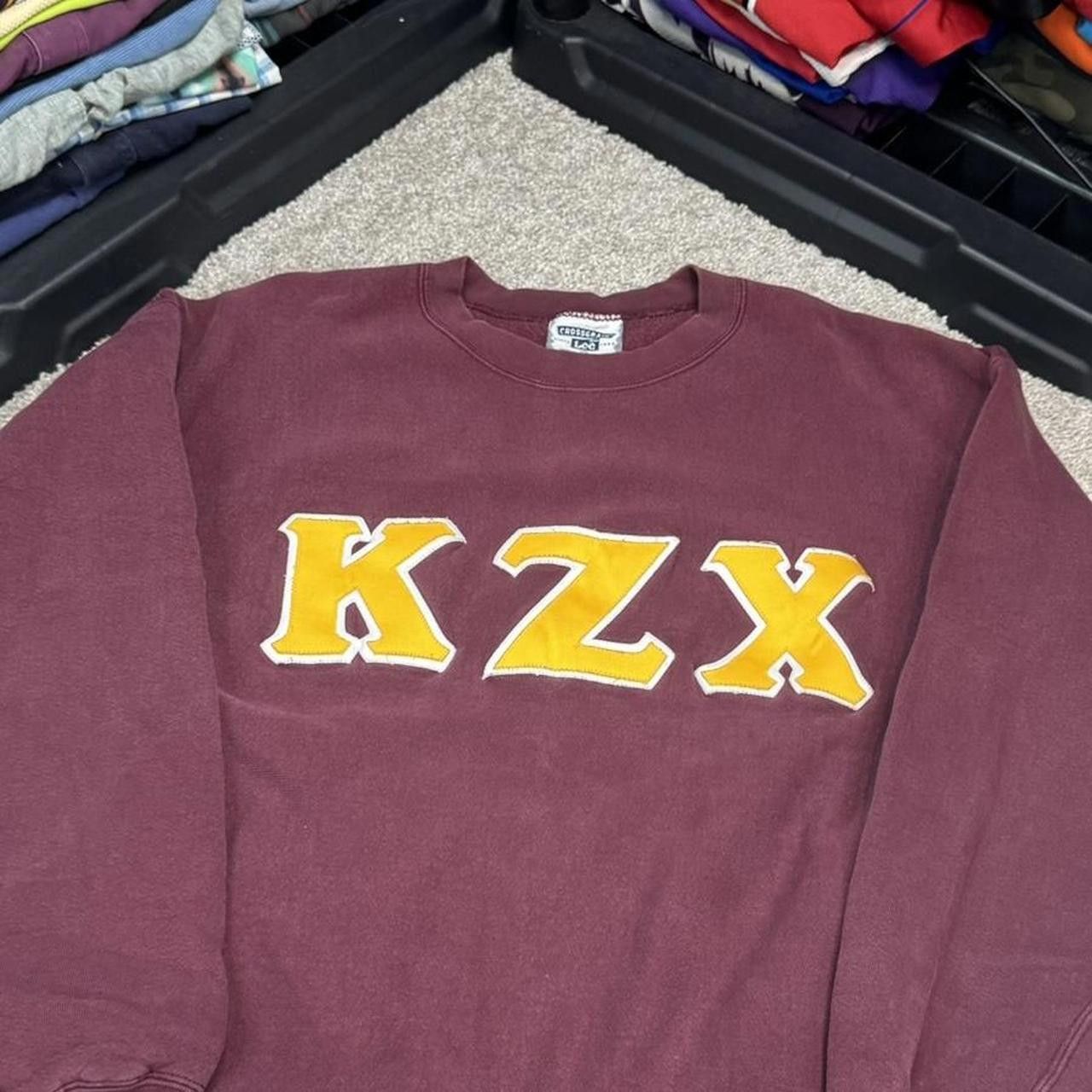 Lee × Vintage VTG 90s Lee Heavyweight Kappa Zeta Chi Crewneck Sweatshirt Size US XL / EU 56 / 4 - 2 Thumbnail