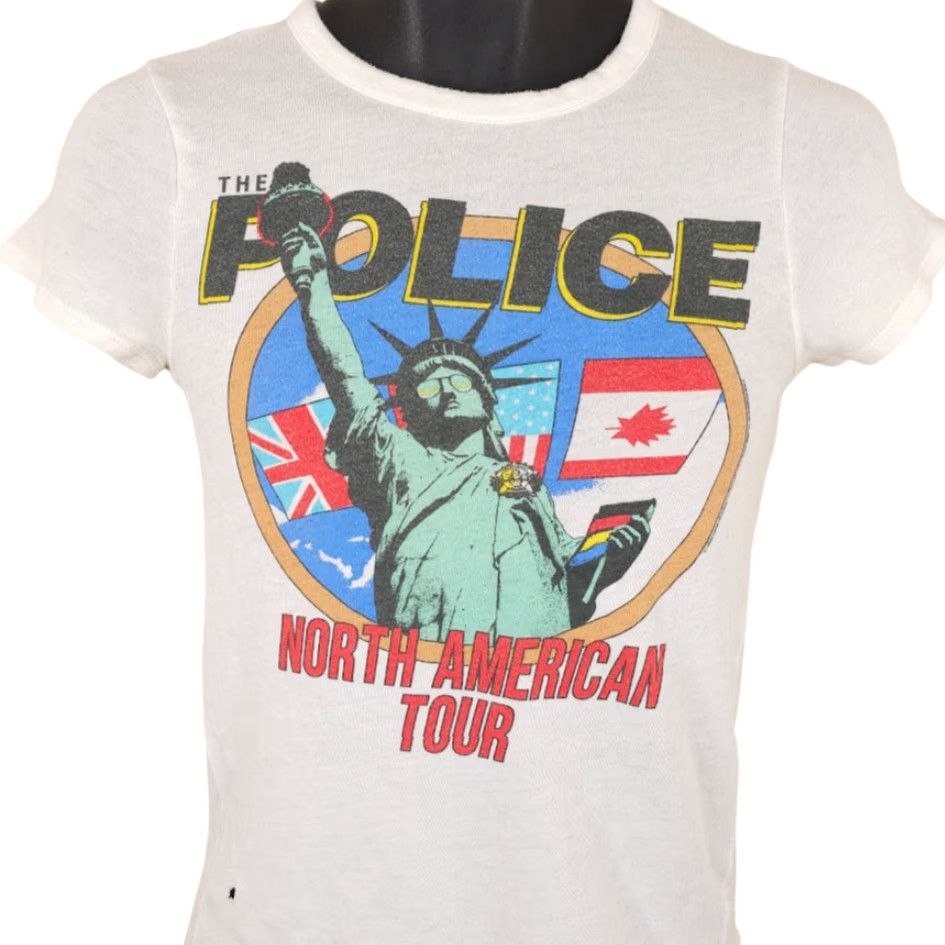 Vintage VINTAGE The Police T Shirt Mens Size XS White 1983 North American Tour Reprint Sting Size US XS / EU 42 / 0 - 2 Thumbnail