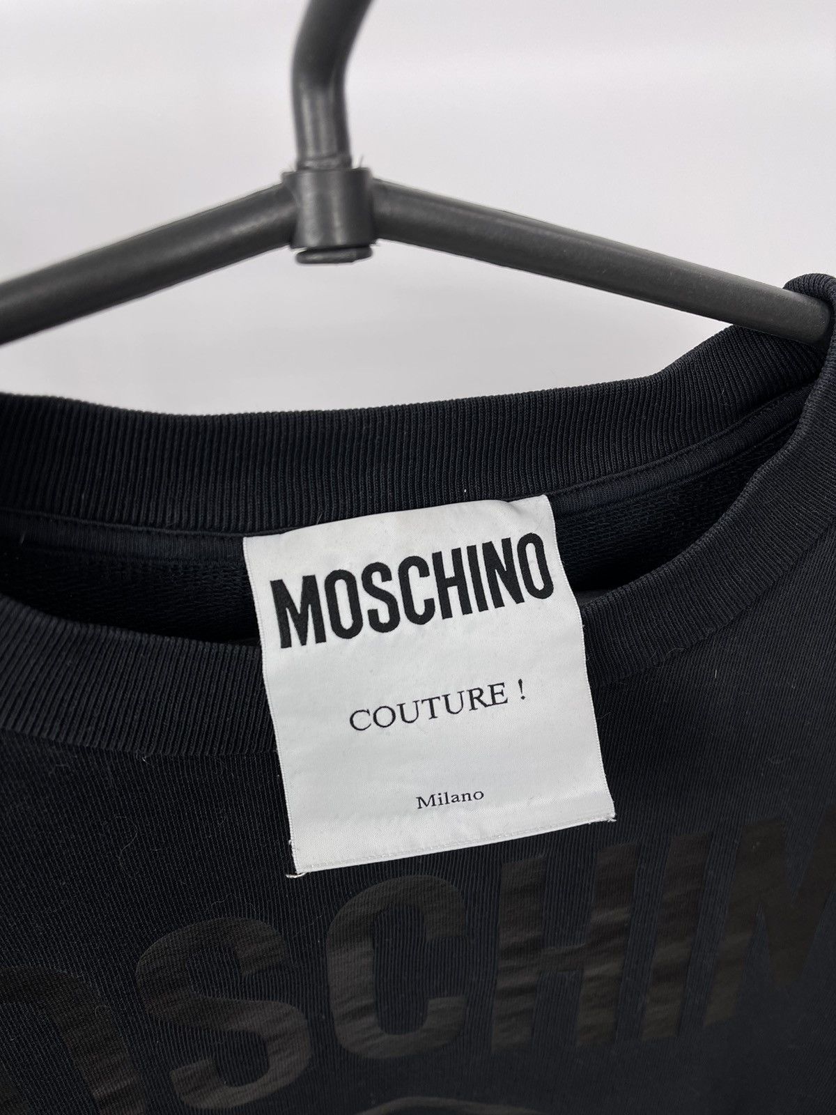 Moschino Moschino Couture Milano Hoodie Size L Big Logo Black Size US L / EU 52-54 / 3 - 3 Thumbnail