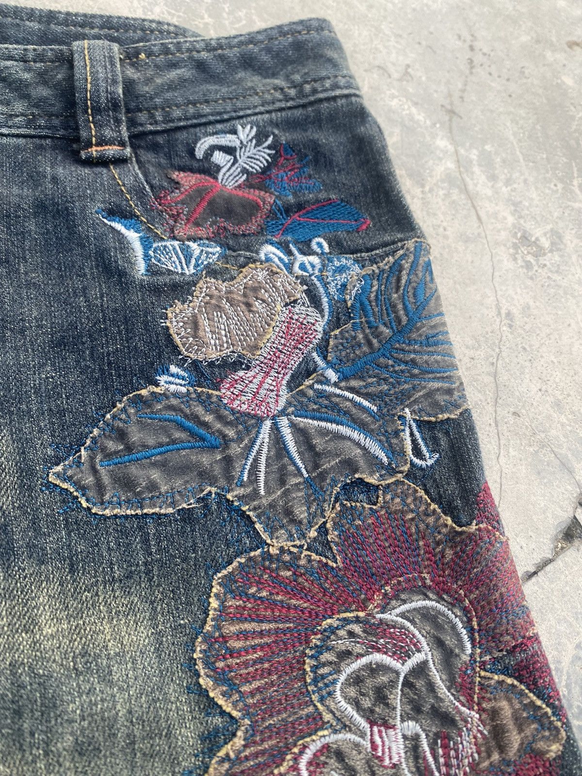 Japanese Brand × Kapital × Tornado Mart CAROUGE Floral Embroidery Flare Size US 27 - 6 Thumbnail