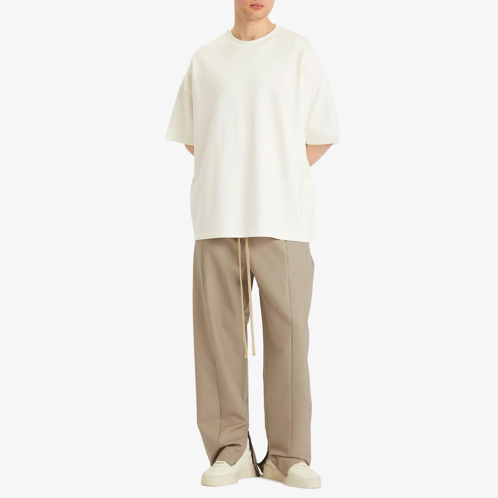 Fear of God Fear of God Beige Wool Center Seam Track Pants Size US 32 / EU 48 - 8 Thumbnail