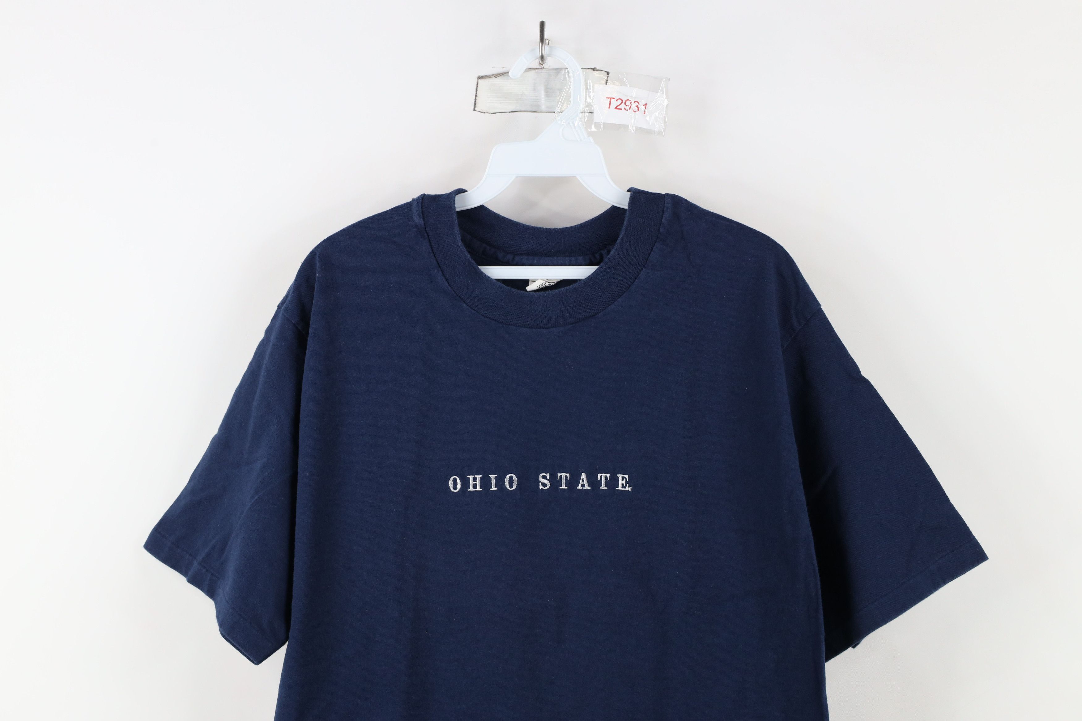 Vintage Vintage 90s Ohio State University T-Shirt Blue Cotton USA Size US L / EU 52-54 / 3 - 2 Thumbnail