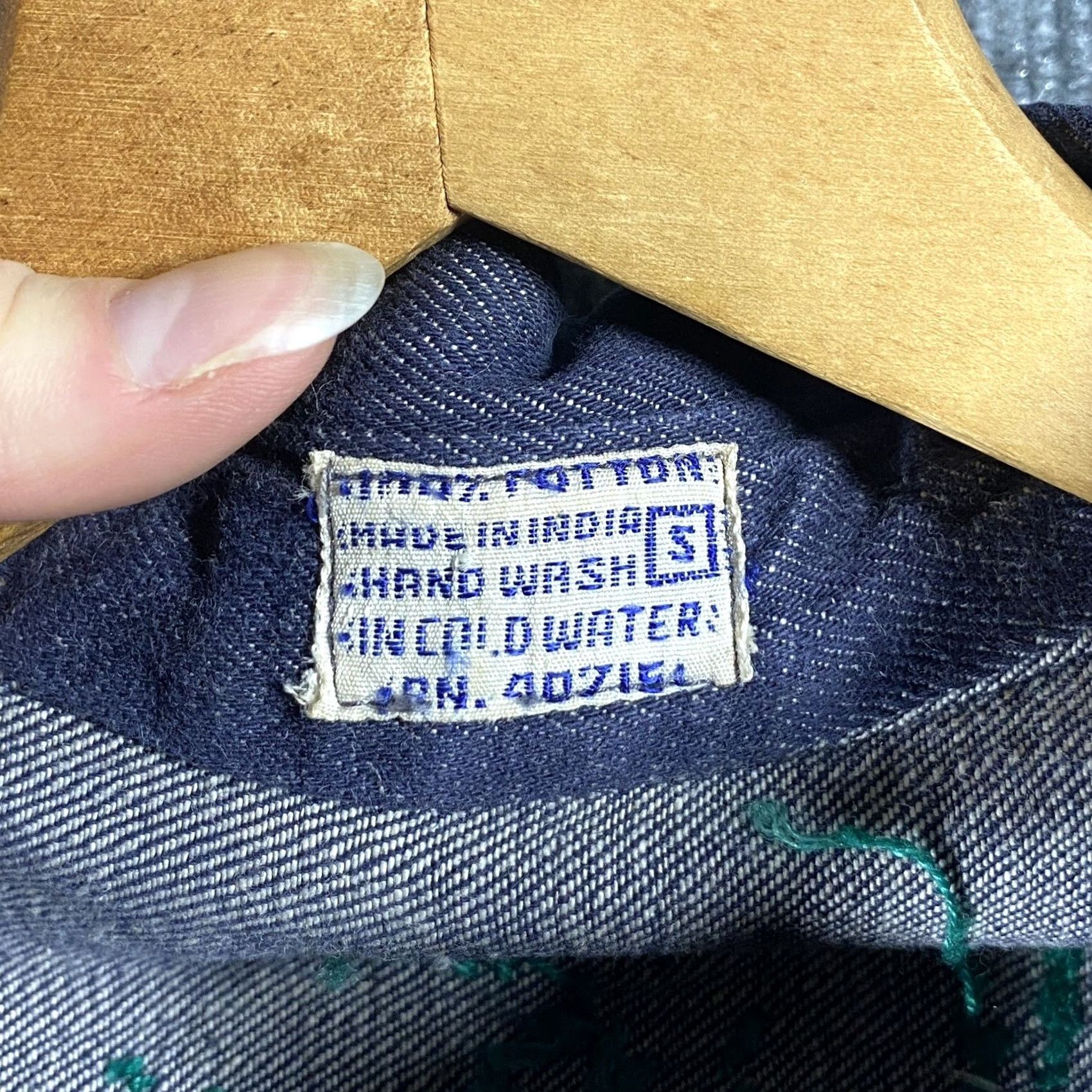 Denime VINTAGE Hippie Denim Shirt Womens Small India 60s 70s Indigo Boho Hippie Look Shirt Mens Womens Girls Boys Size S / US 4 / IT 40 - 6 Thumbnail