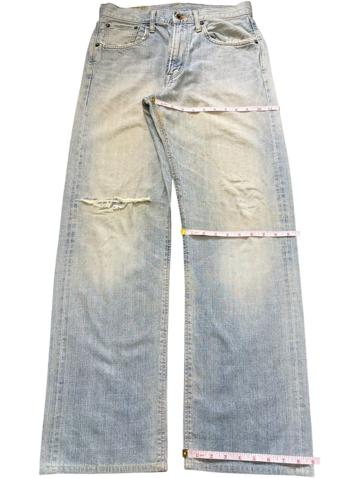Edwin Vintage Edwin 505Z Selvedge Distressed Loose Jeans Size US 30 / EU 46 - 8 Thumbnail